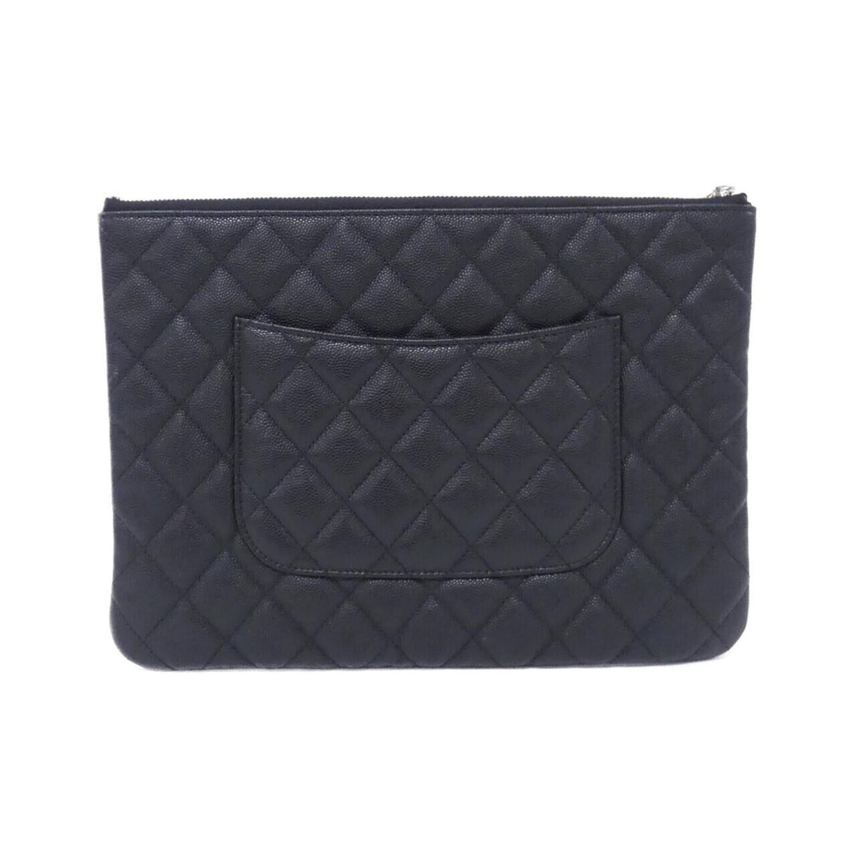 Chanel Black Grained Calfskin Handbag Pouch (Pre-Owned)