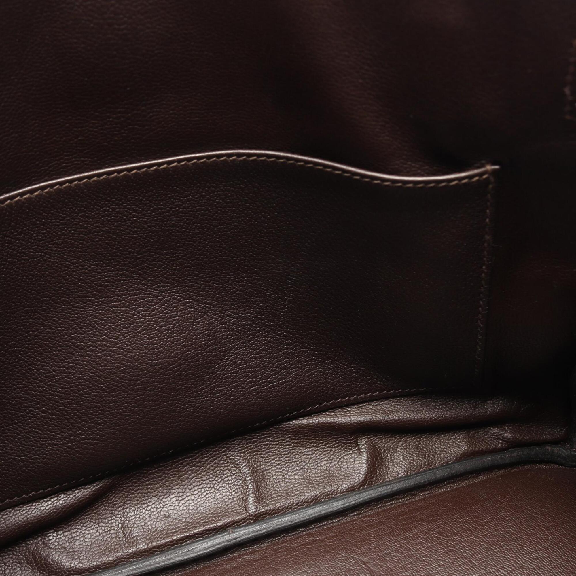 Hermes Brown Togo Leather Handbag (Pre-Owned)