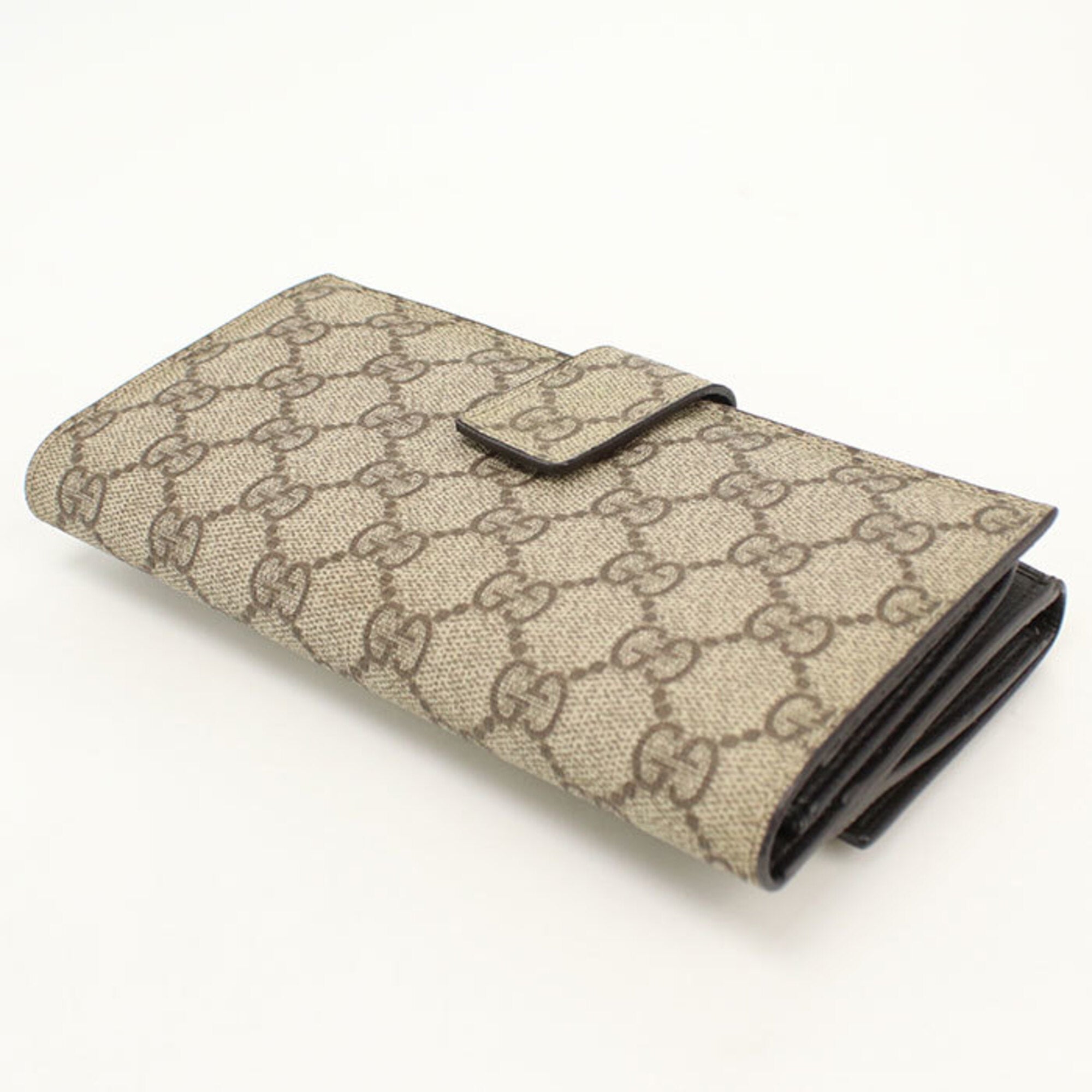 Gucci Beige Pvc Long Wallet (Bi-Fold) (Pre-Owned)