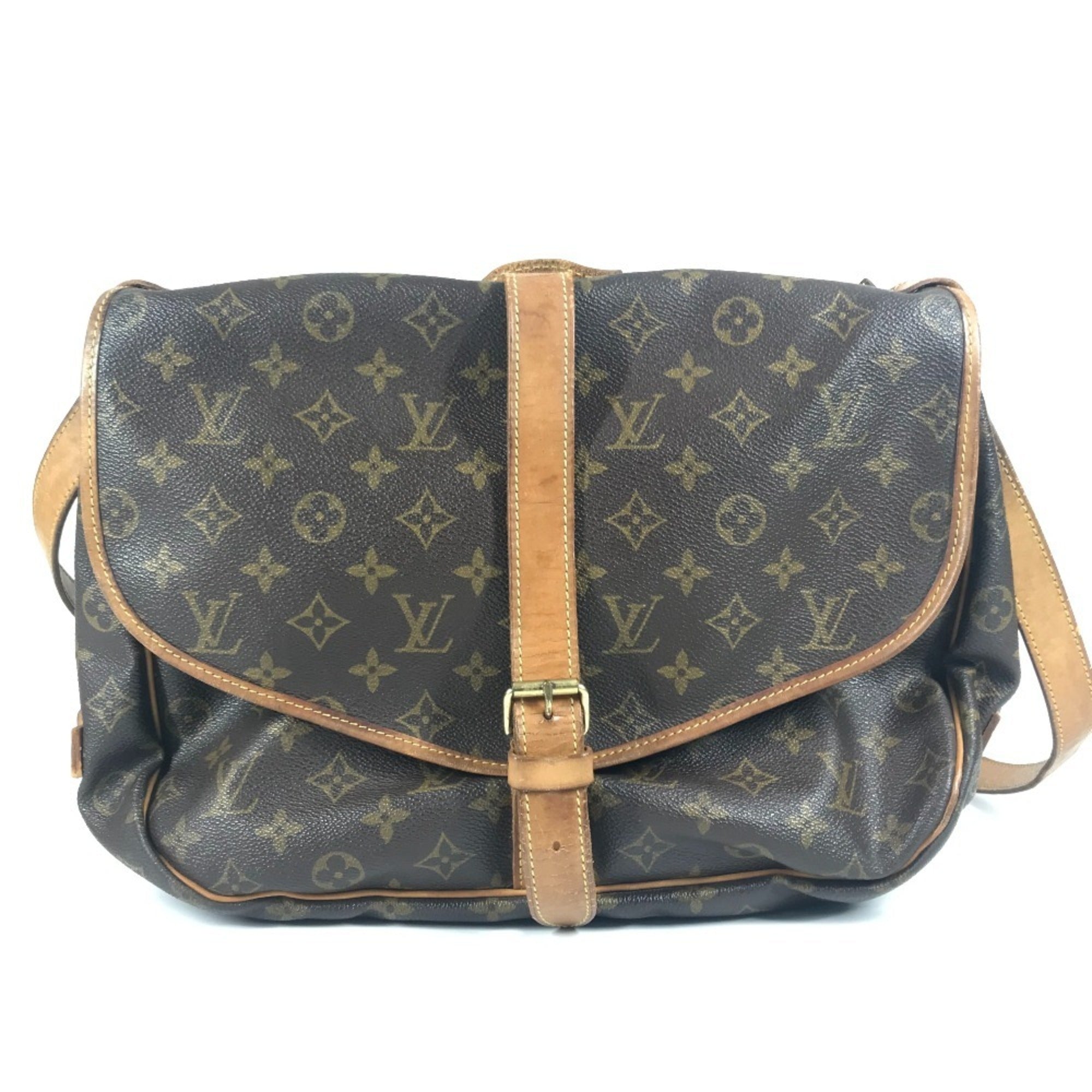 Louis Vuitton Brown Monogram Canvas Shoulder Bag (Pre-Owned)