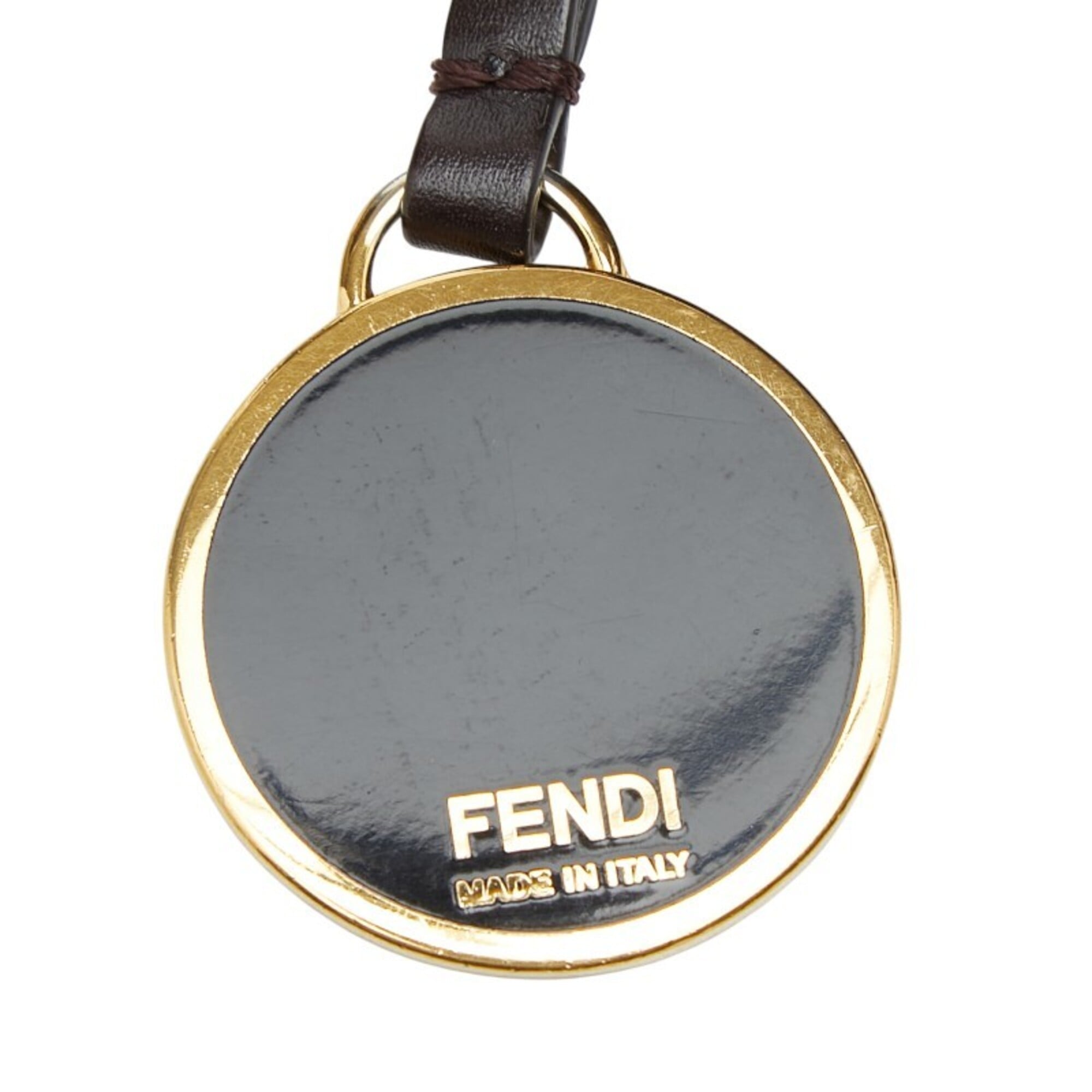 Fendi Zucca Brown Canvas Leather Shoulder Bag (Pre-Owned)