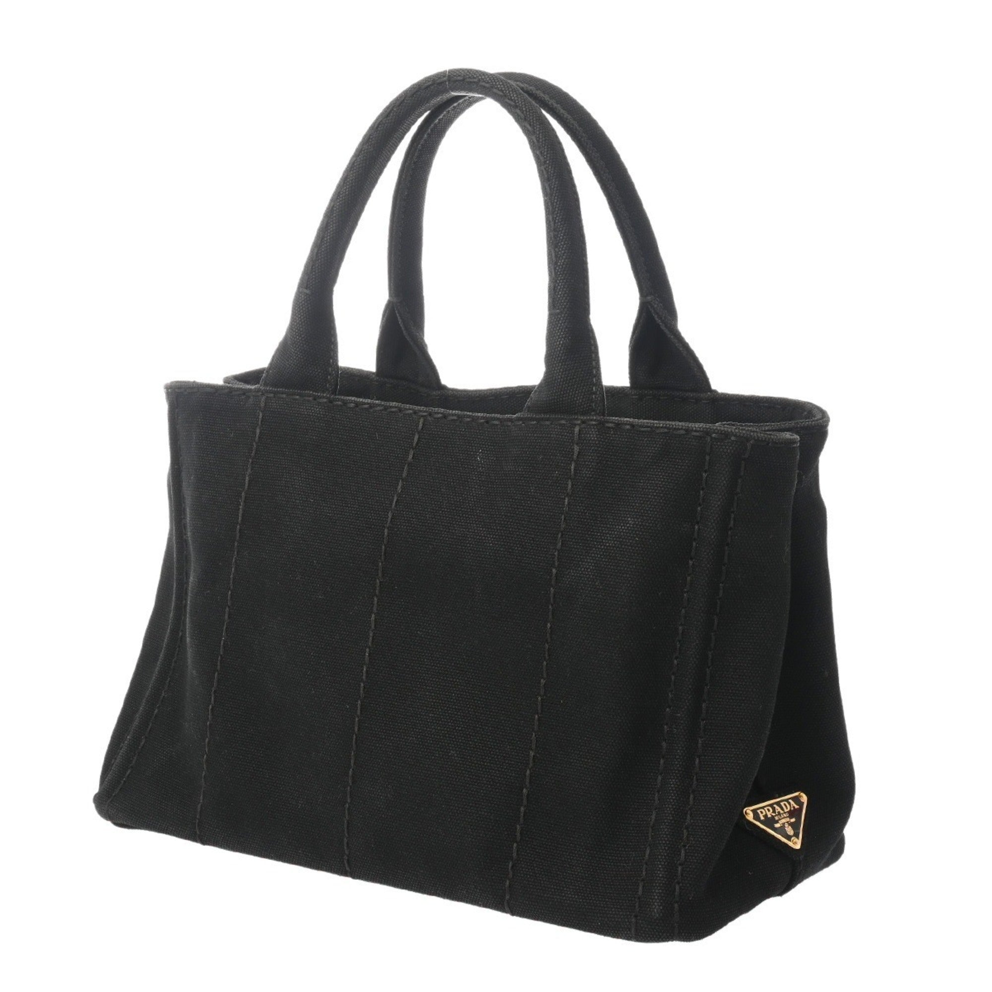 Prada Black Canvas Handbag (Pre-Owned)