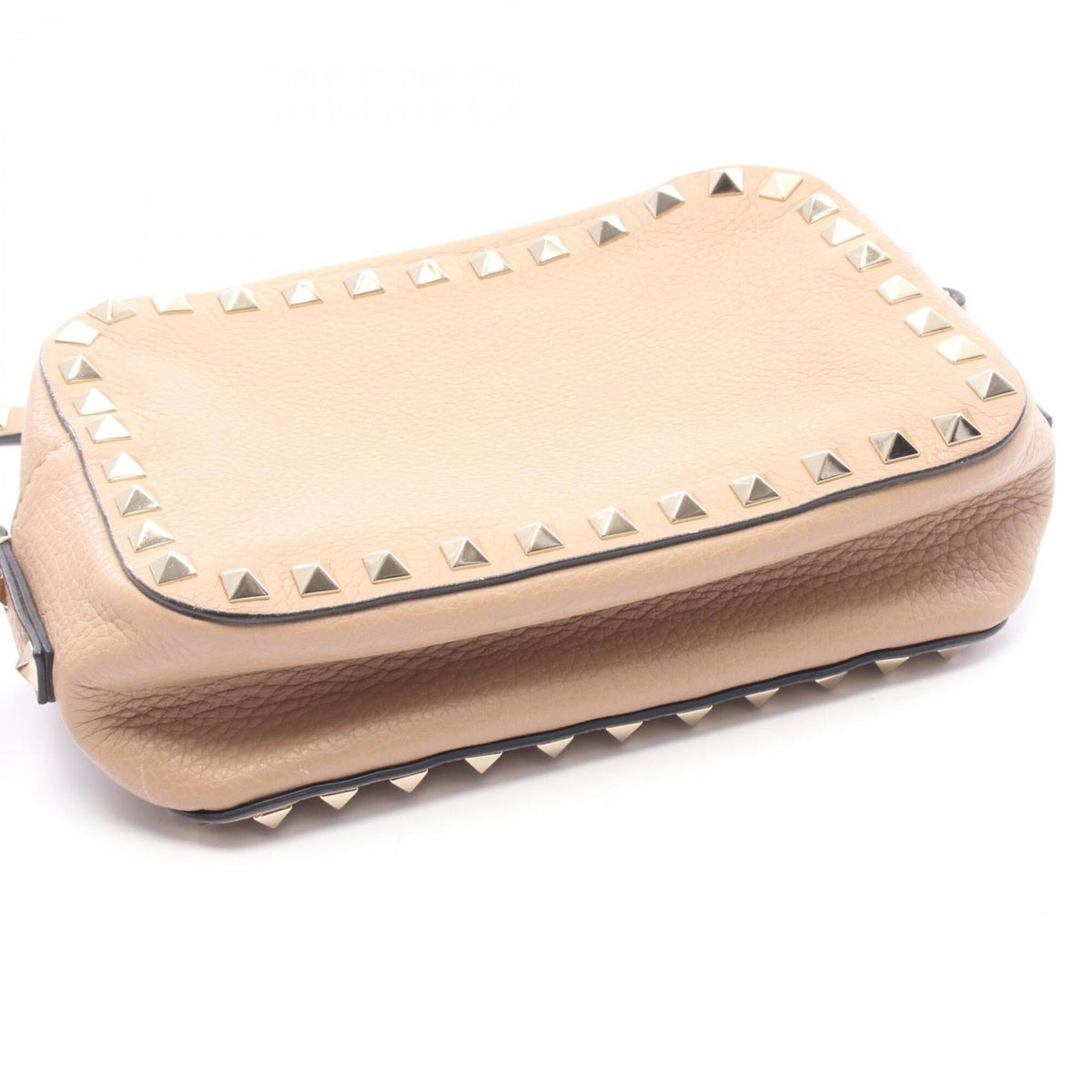 Valentino Beige Leather Handbag Shoulder Bag (Pre-Owned)