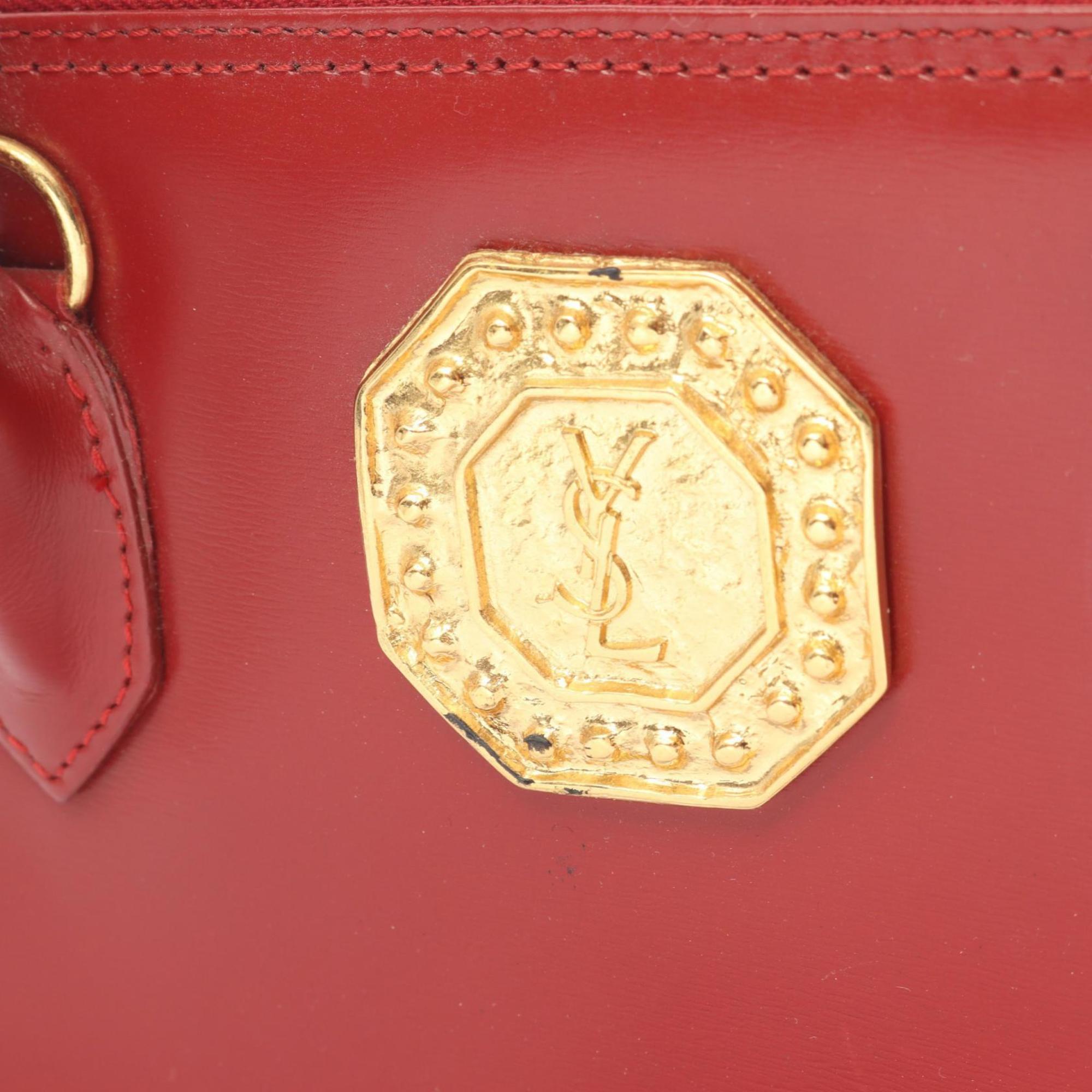 Yves Saint Laurent Red Color Leather Handbag (Pre-Owned)