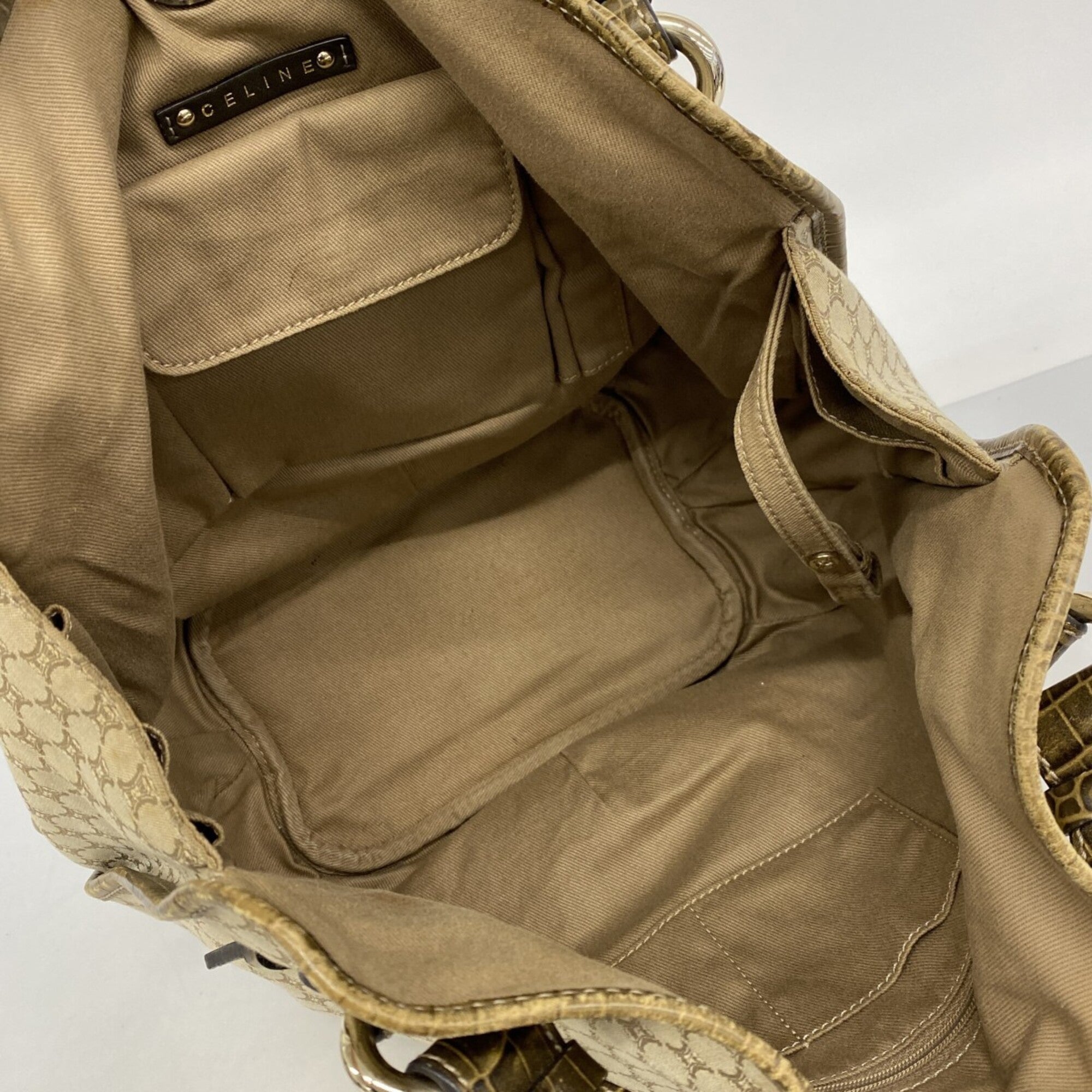 Celine Beige Nylon Canvas Tote Bag (Pre-Owned)