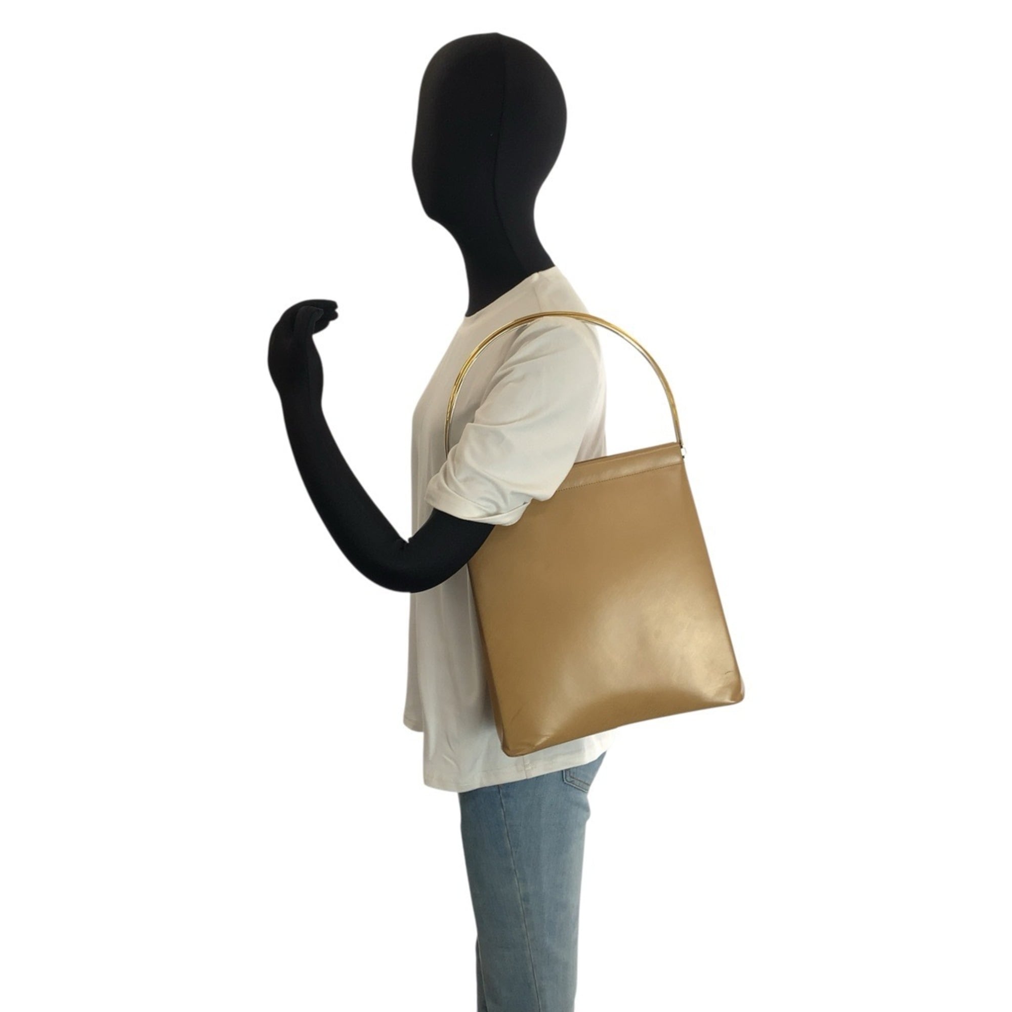 Cartier Beige Leather Handbag Shoulder Bag (Pre-Owned)