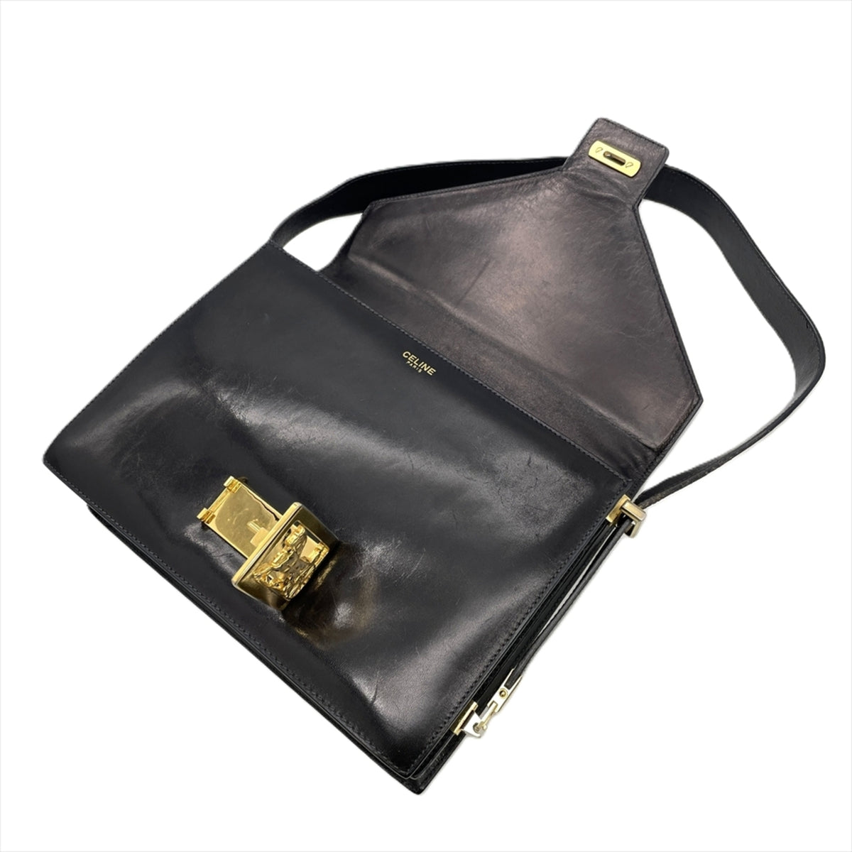 Celine Black Leather Shoulder Bag (Pre-Owned)