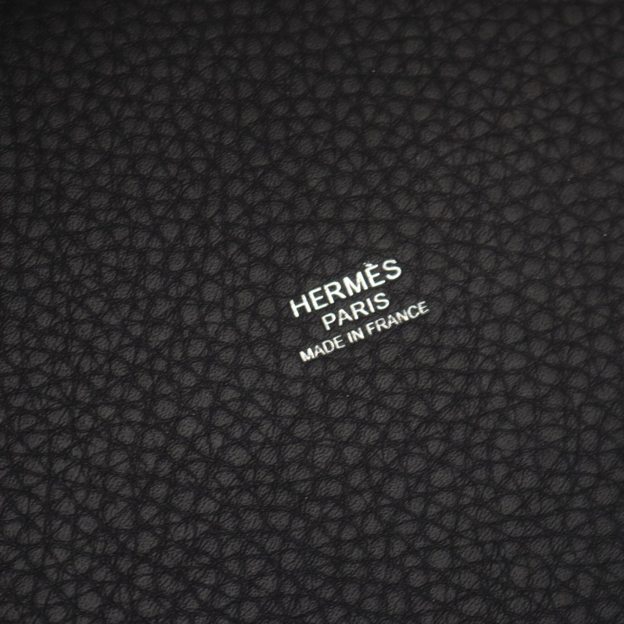 Hermes Navy Taurillon Clemence Leather Handbag (Pre-Owned)