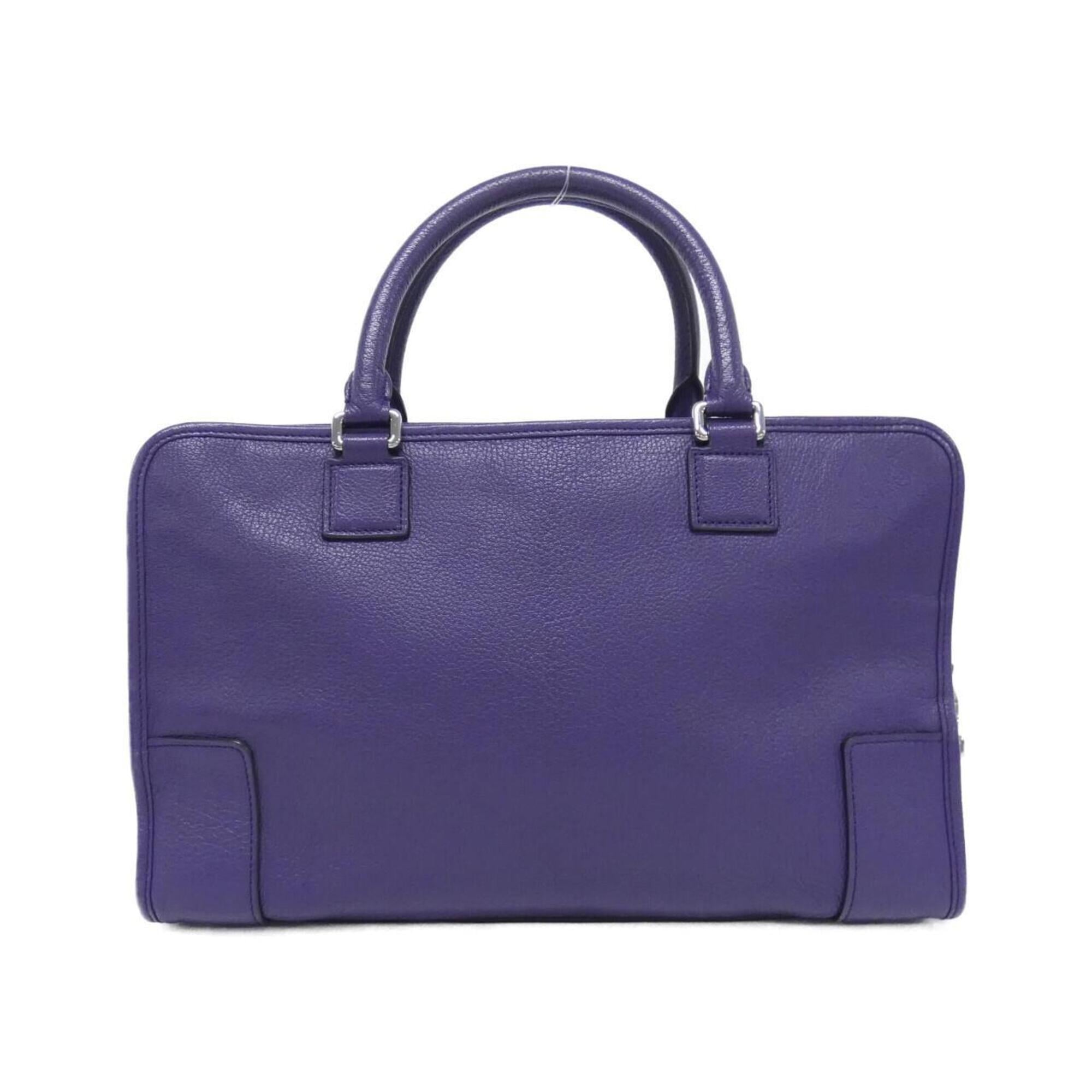 Loewe Purple Leather Handbag (Pre-Owned)