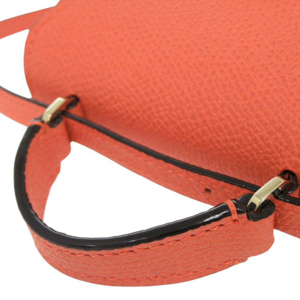 Valextra Orange Leather Handbag Shoulder Bag (Pre-Owned)