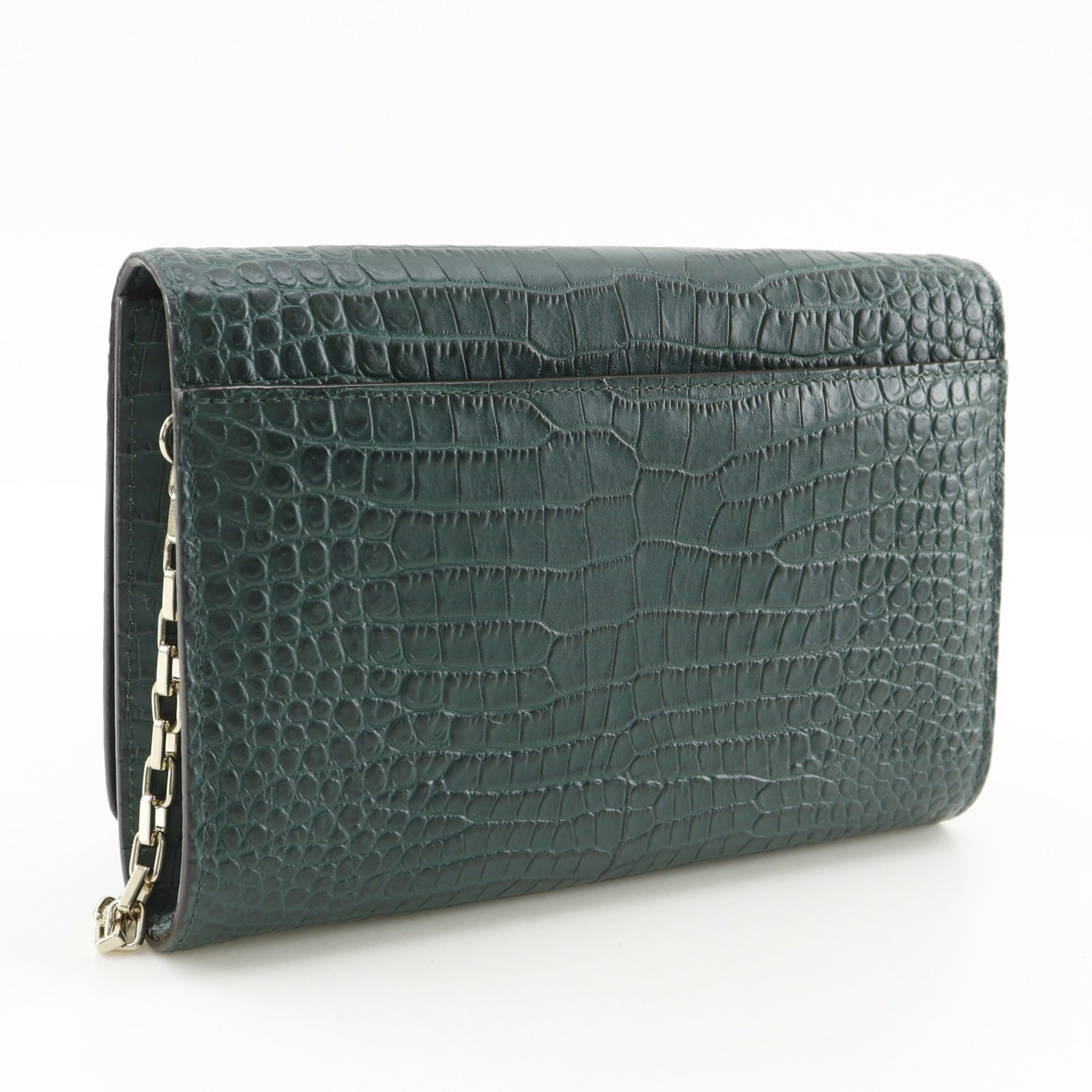 Jimmy Choo Green Leather Shoulder Bag (Pre-Owned)