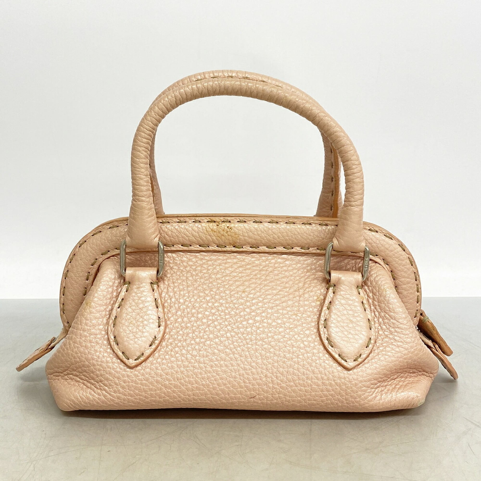 Fendi Pink Leather Handbag (Pre-Owned)