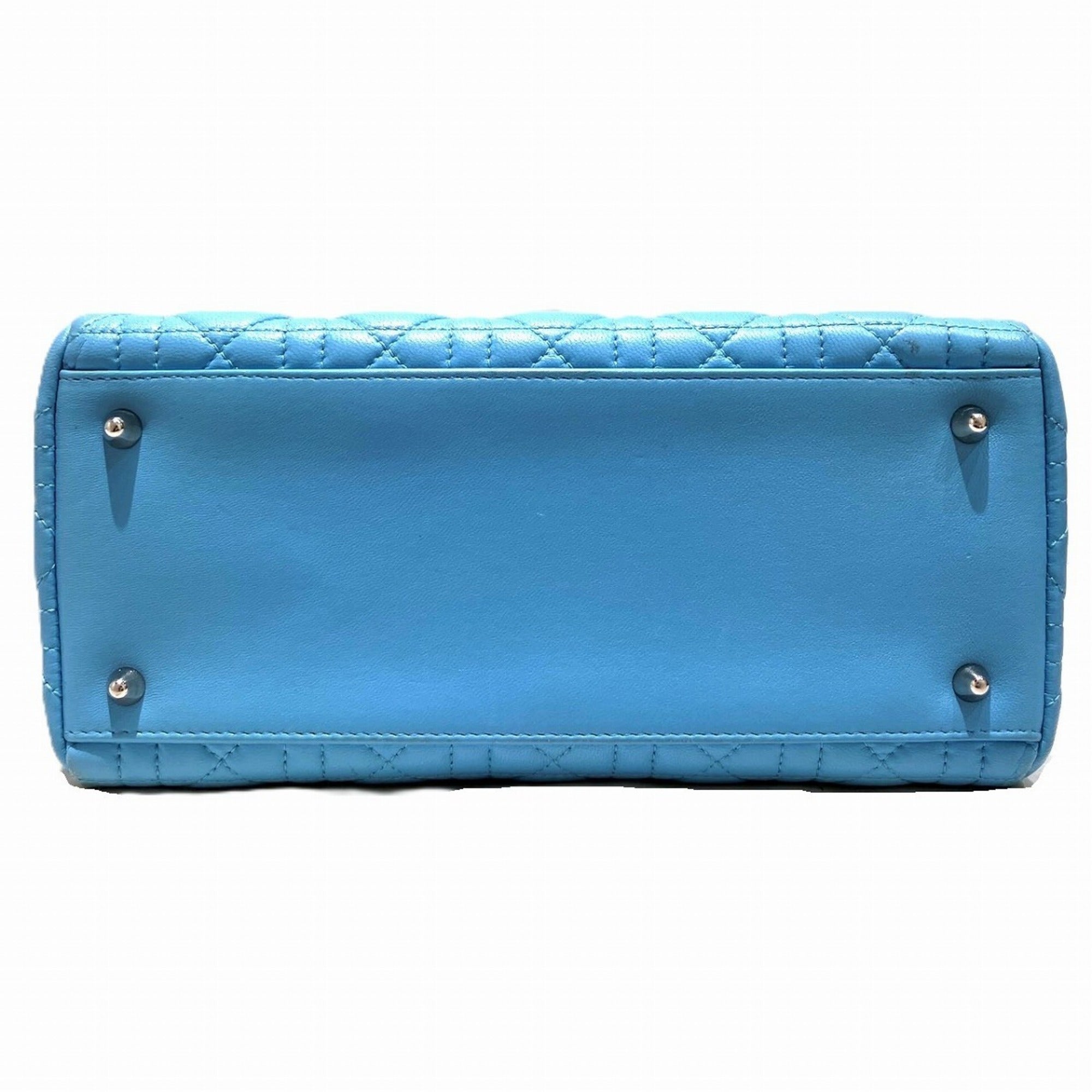 Christian Dior Sky Blue Leather Handbag (Pre-Owned)