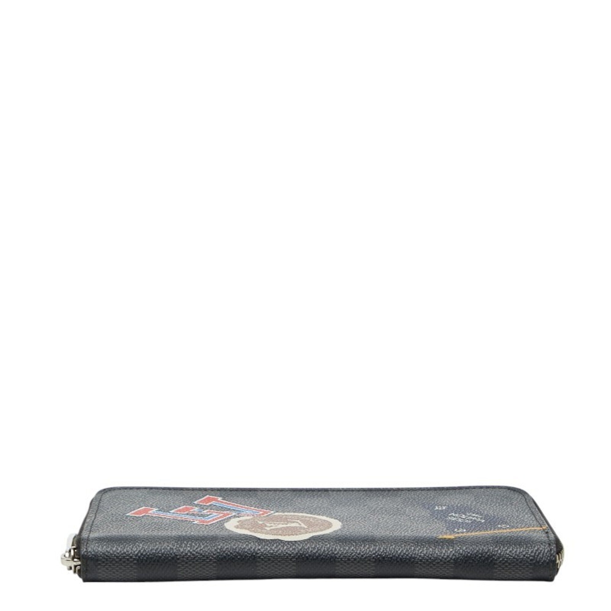Louis Vuitton Black Pvc Long Wallet (Bi-Fold) (Pre-Owned)