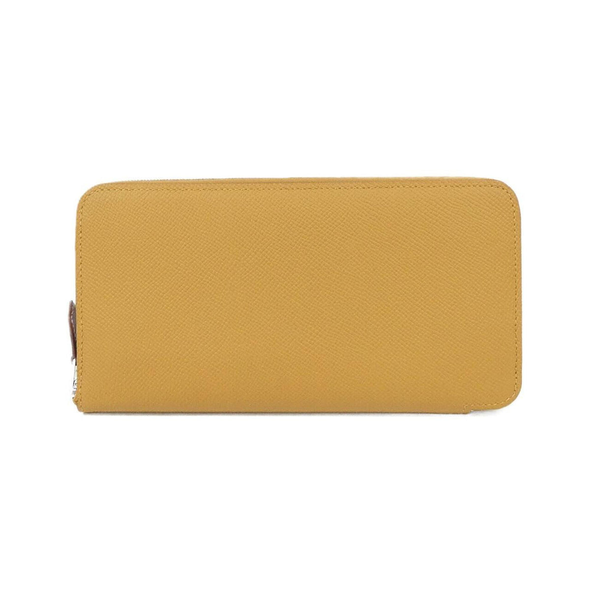 Hermes Brown Silk Epsom Leather Long Wallet (Bi-Fold) (Pre-Owned)