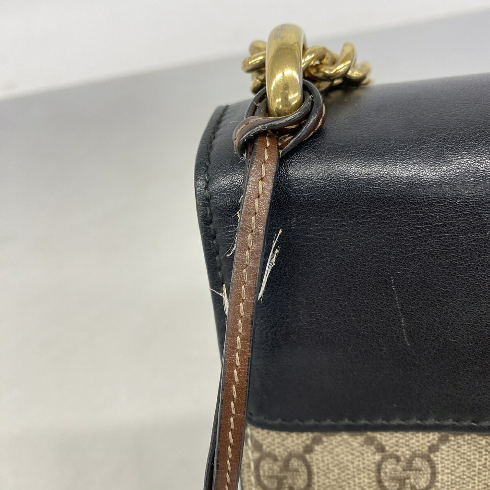 Gucci Black Brown Pvc Shoulder Bag (Pre-Owned)