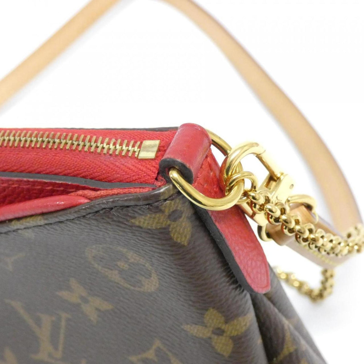 Louis Vuitton Monogram Cerise Marron Coated Canvas Shoulder Bag (Pre-Owned)