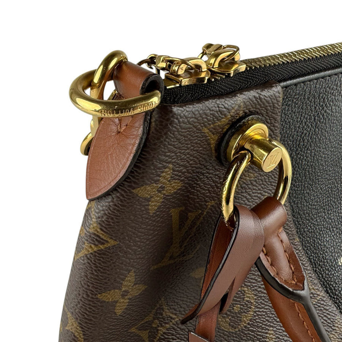 Louis Vuitton Monogram Noir Monogram Leather Handbag Shoulder Bag (Pre-Owned)