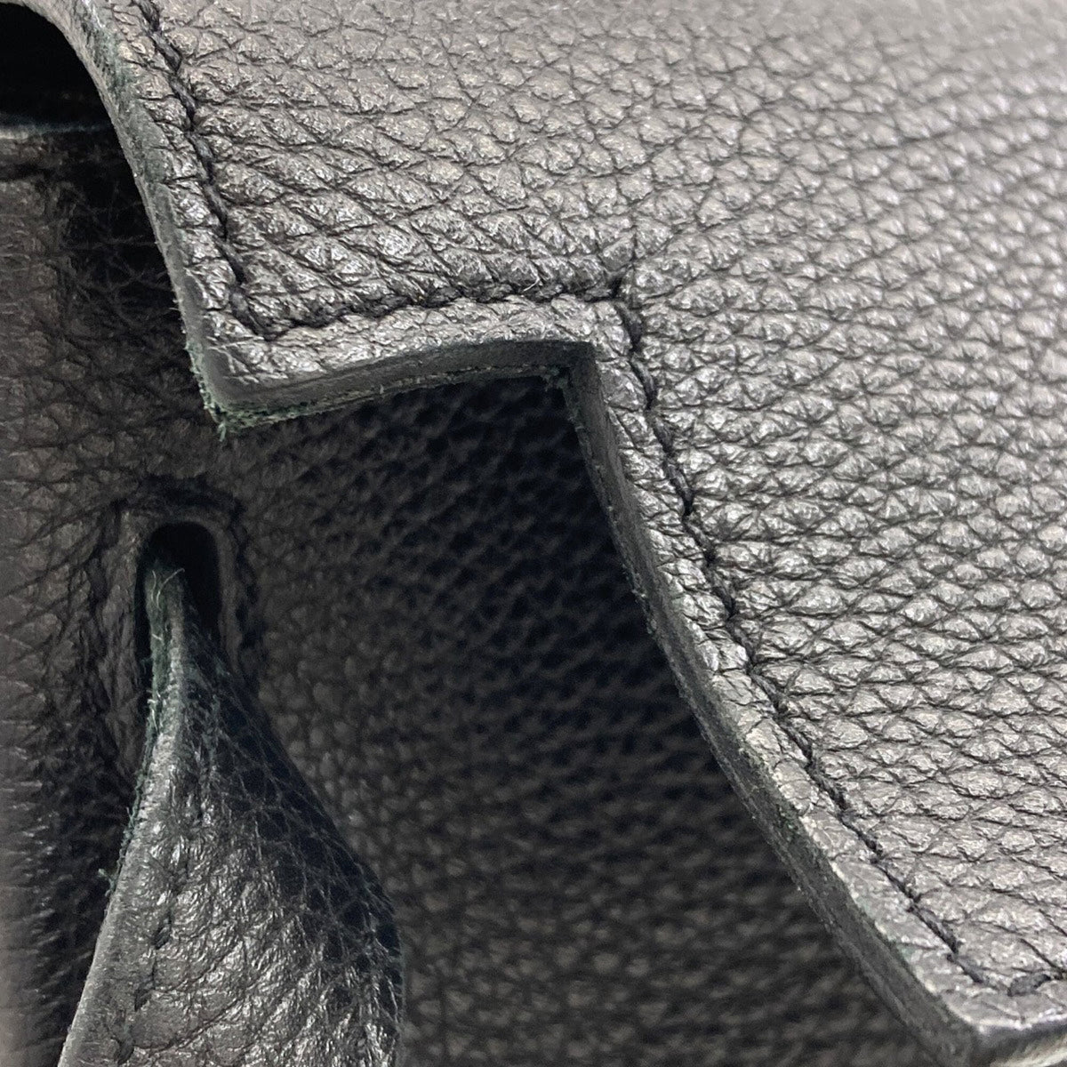 Hermes Kelly Black Togo Leather Handbag (Pre-Owned)