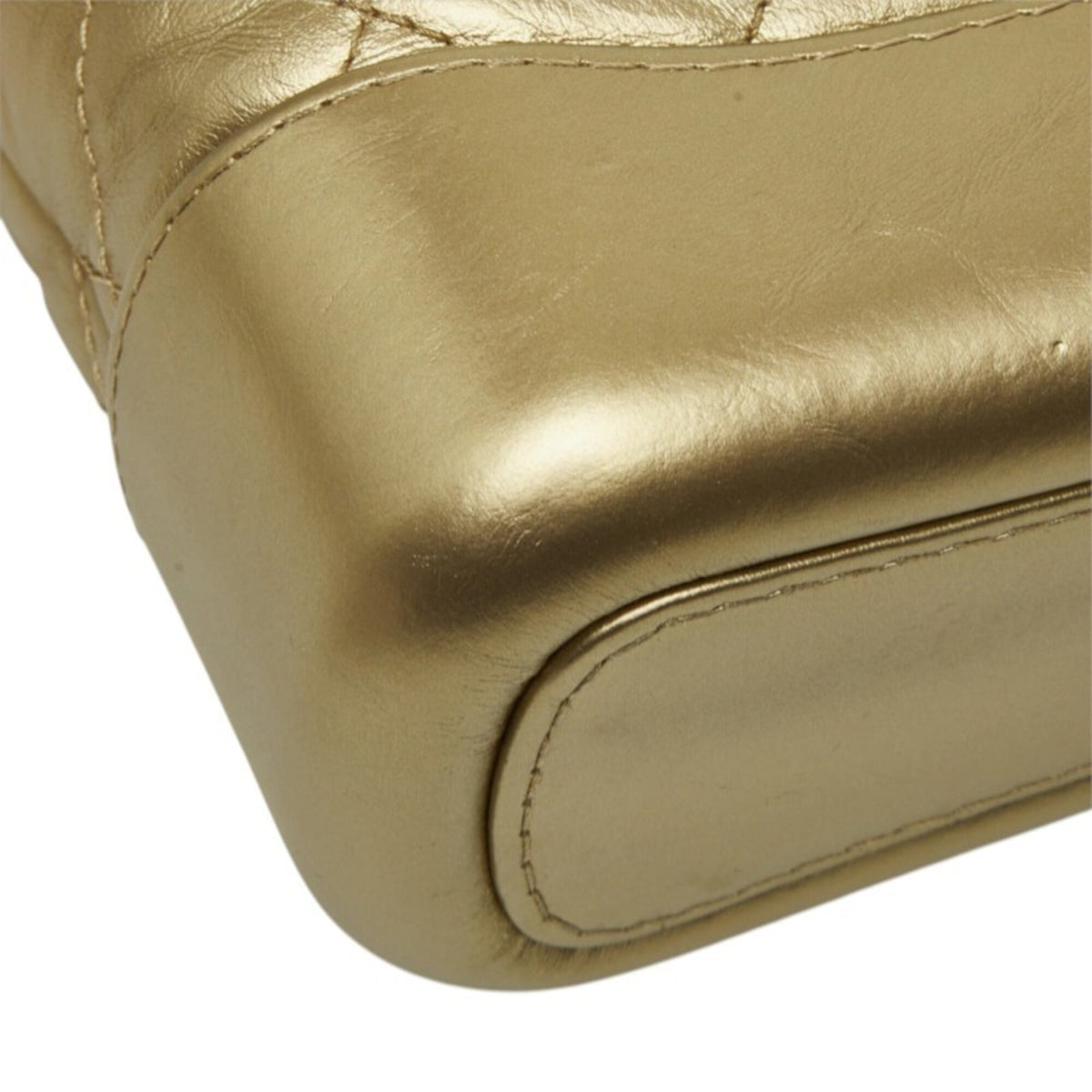 Chanel Gold Leather Shoulder Bag (Pre-Owned)