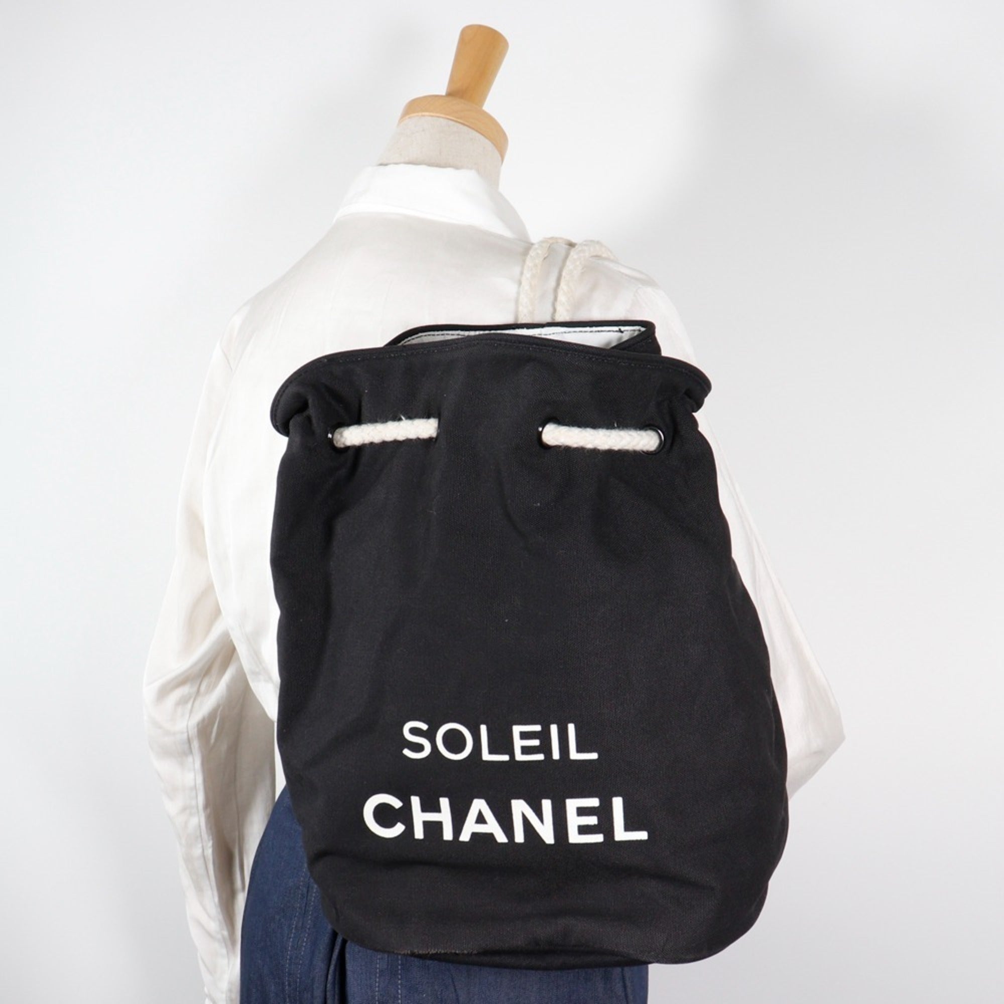 Chanel Black Canvas Shoulder Bag (Pre-Owned)