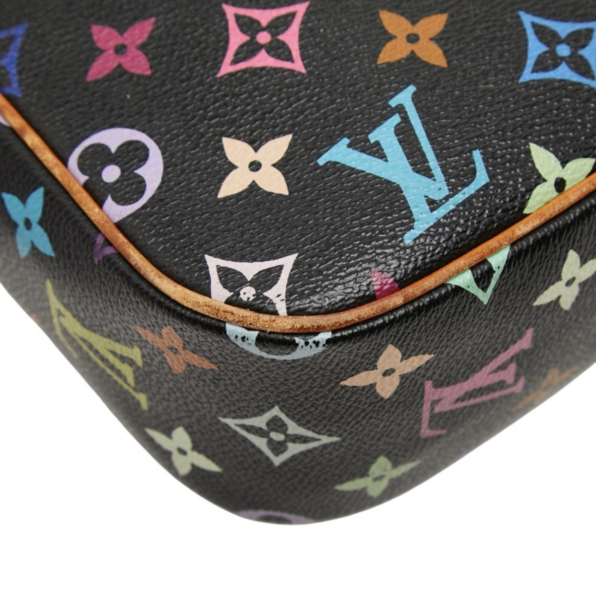 Louis Vuitton Black Brown Pvc Leather Shoulder Bag (Pre-Owned)