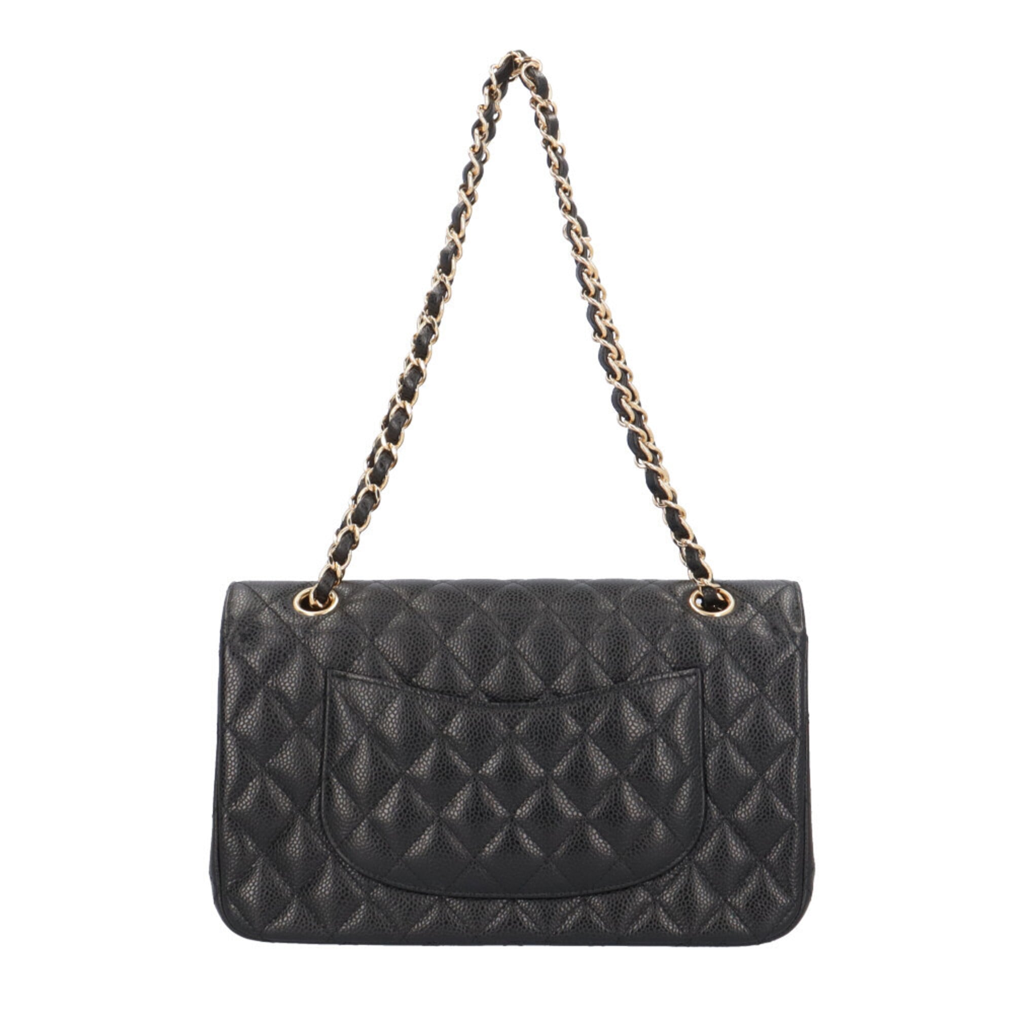Chanel Black Grained Calfskin Shoulder Bag (Pre-Owned)