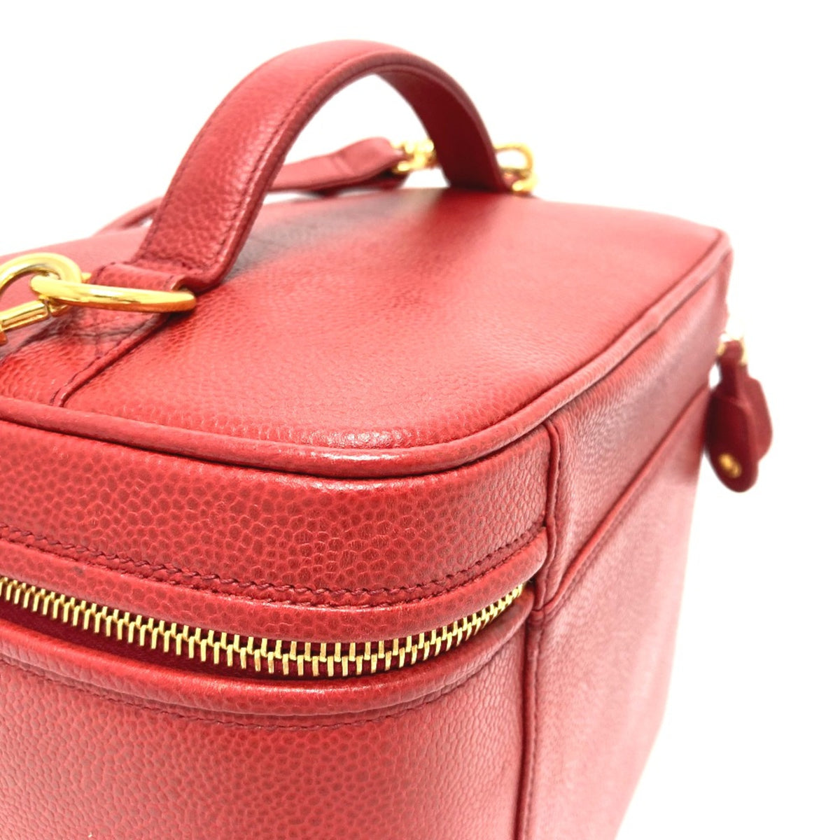 Chanel Red Leather Shoulder Bag (Pre-Owned)