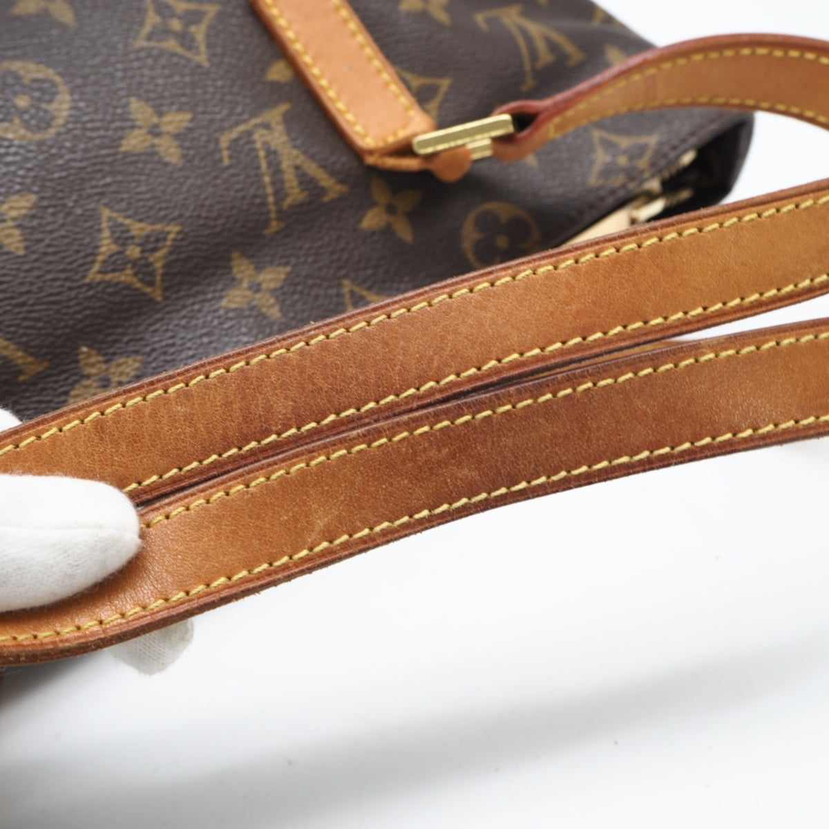 Louis Vuitton Monogram Brown Coated Canvas Leather Handbag (Pre-Owned)
