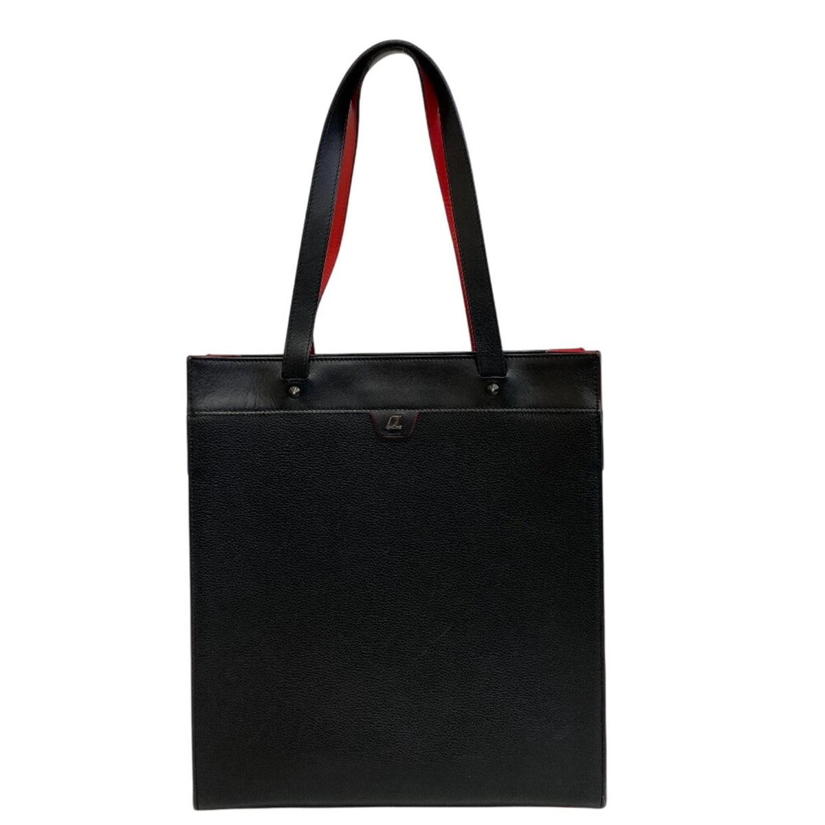 Christian Louboutin Black Leather Shoulder Bag Tote Bag (Pre-Owned)