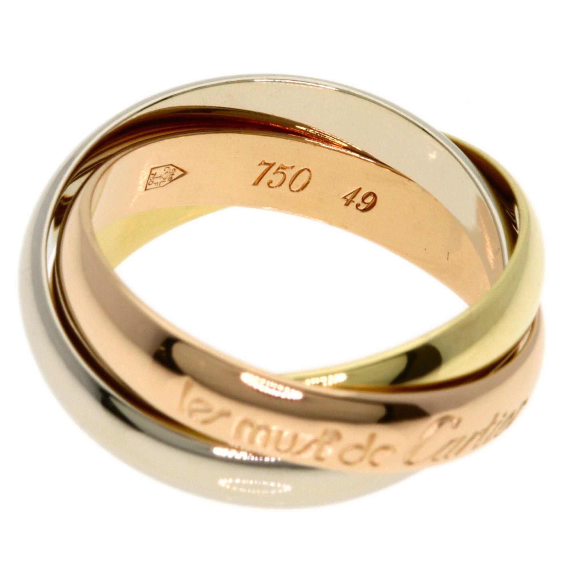 Cartier Trinity Yellow Gold (18K) Pink Gold (18K) White Gold (18K) Band Ring (Pre-Owned)