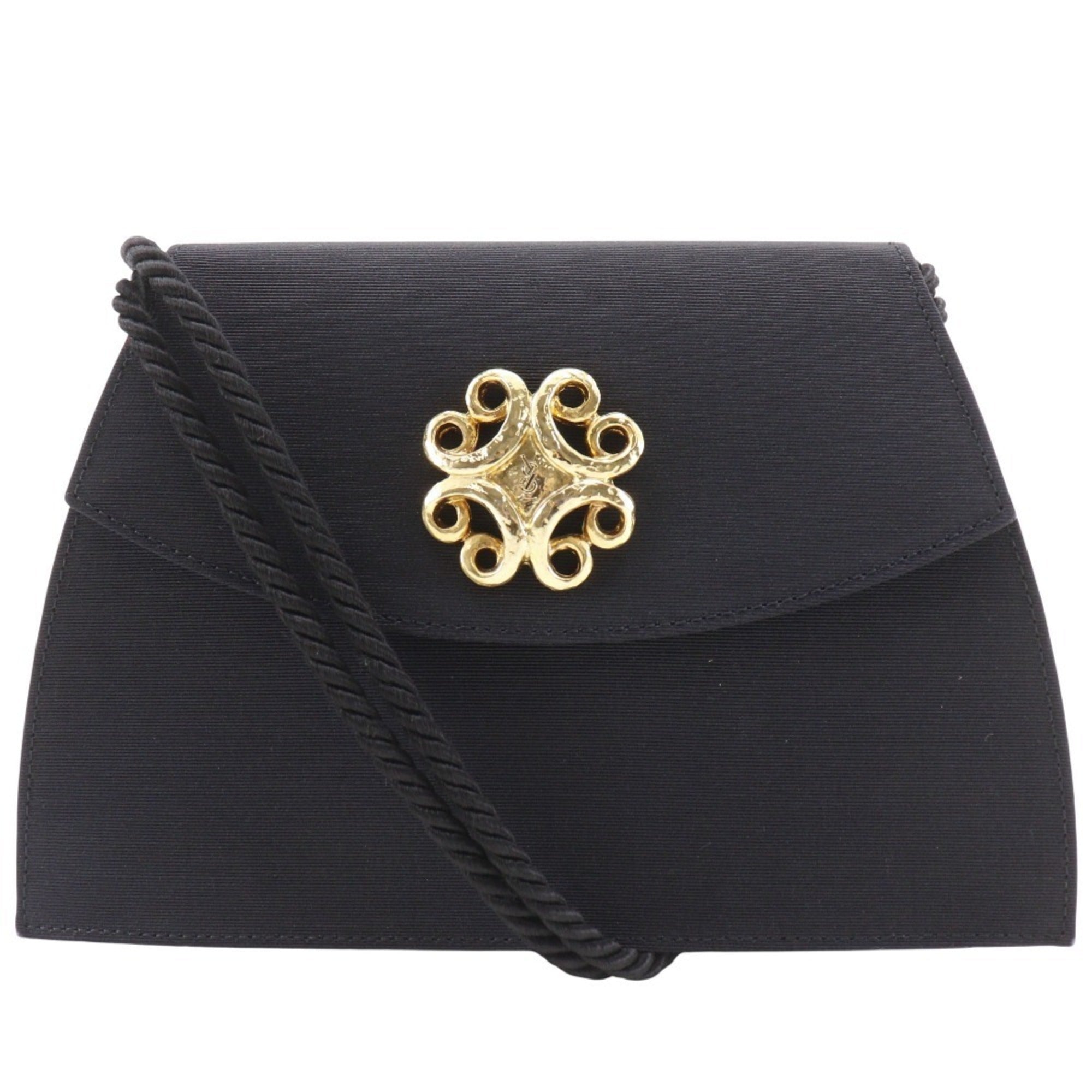 Yves Saint Laurent Black Cotton Shoulder Bag (Pre-Owned)