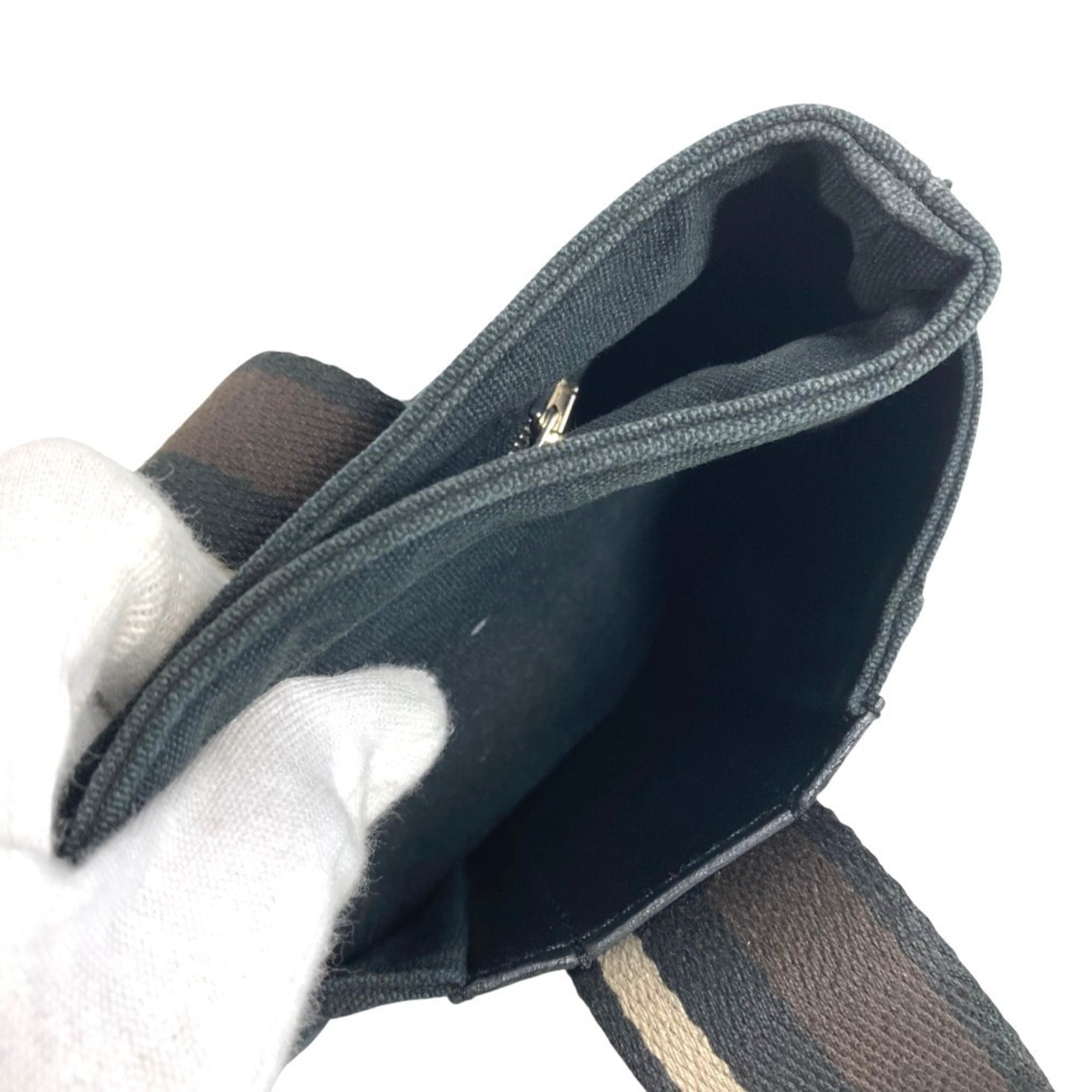 Hermes Black Canvas Handbag Tote Bag (Pre-Owned)