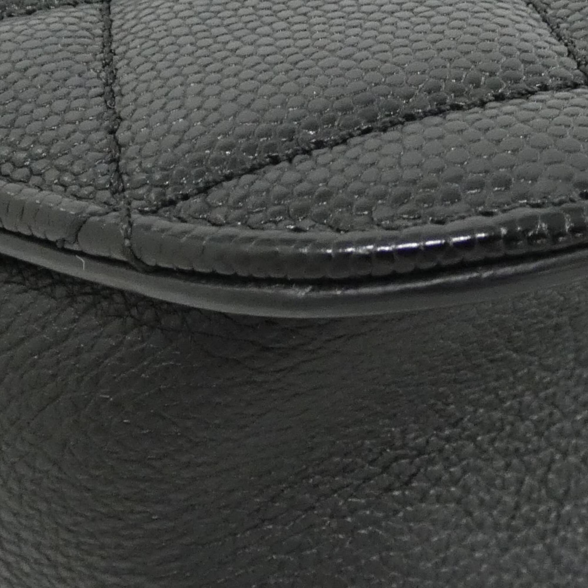 Chanel Black Grained Calfskin Shoulder Bag (Pre-Owned)