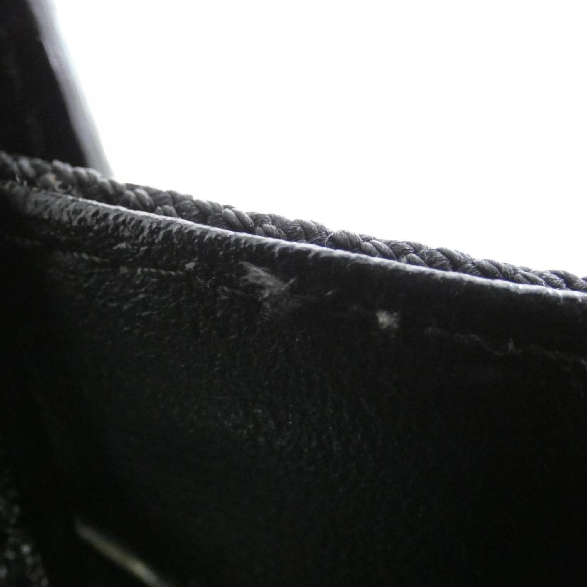 Chanel Black Canvas Handbag (Pre-Owned)