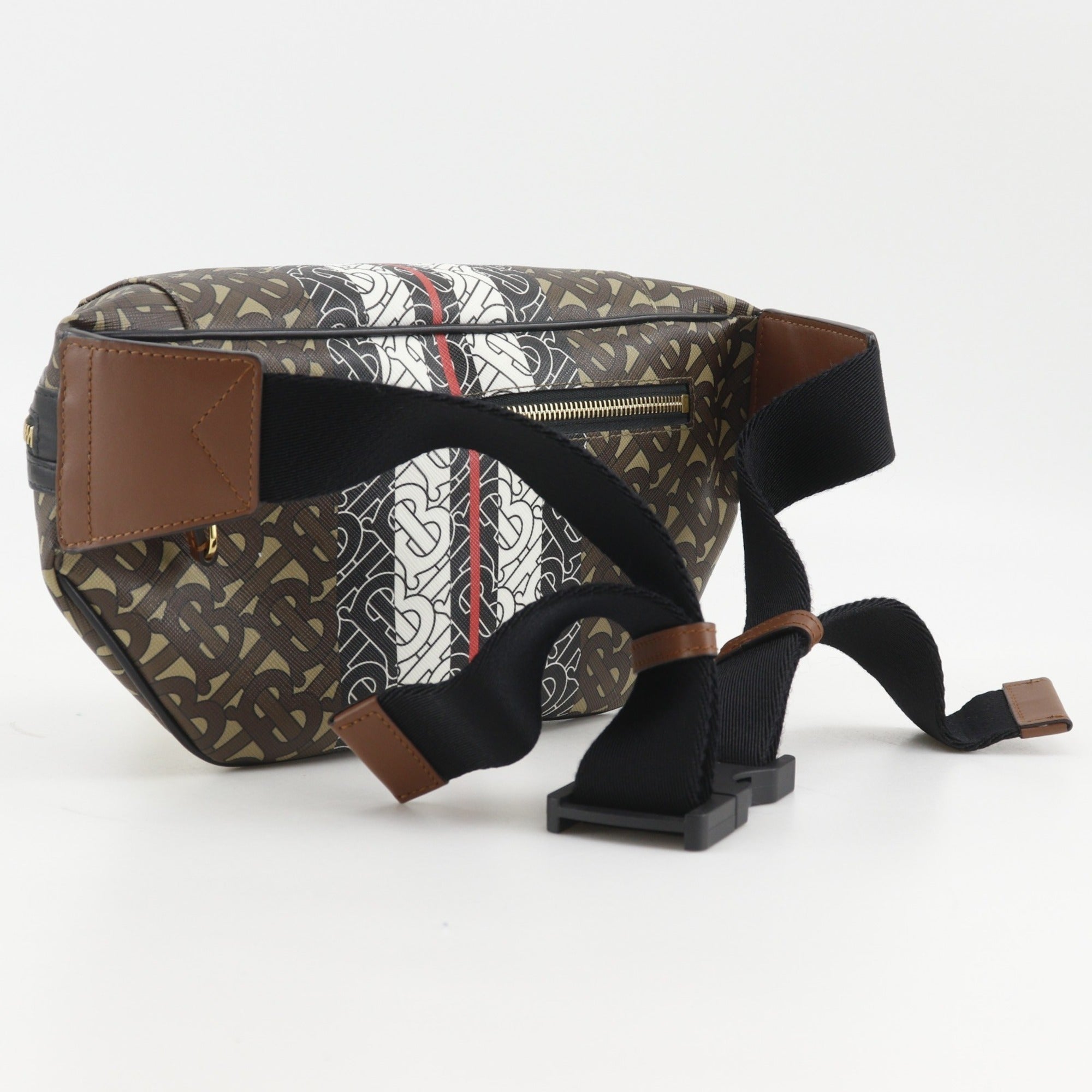 Burberry Brown Pvc Leather Fanny Pack Sling Bag (Pre-Owned)