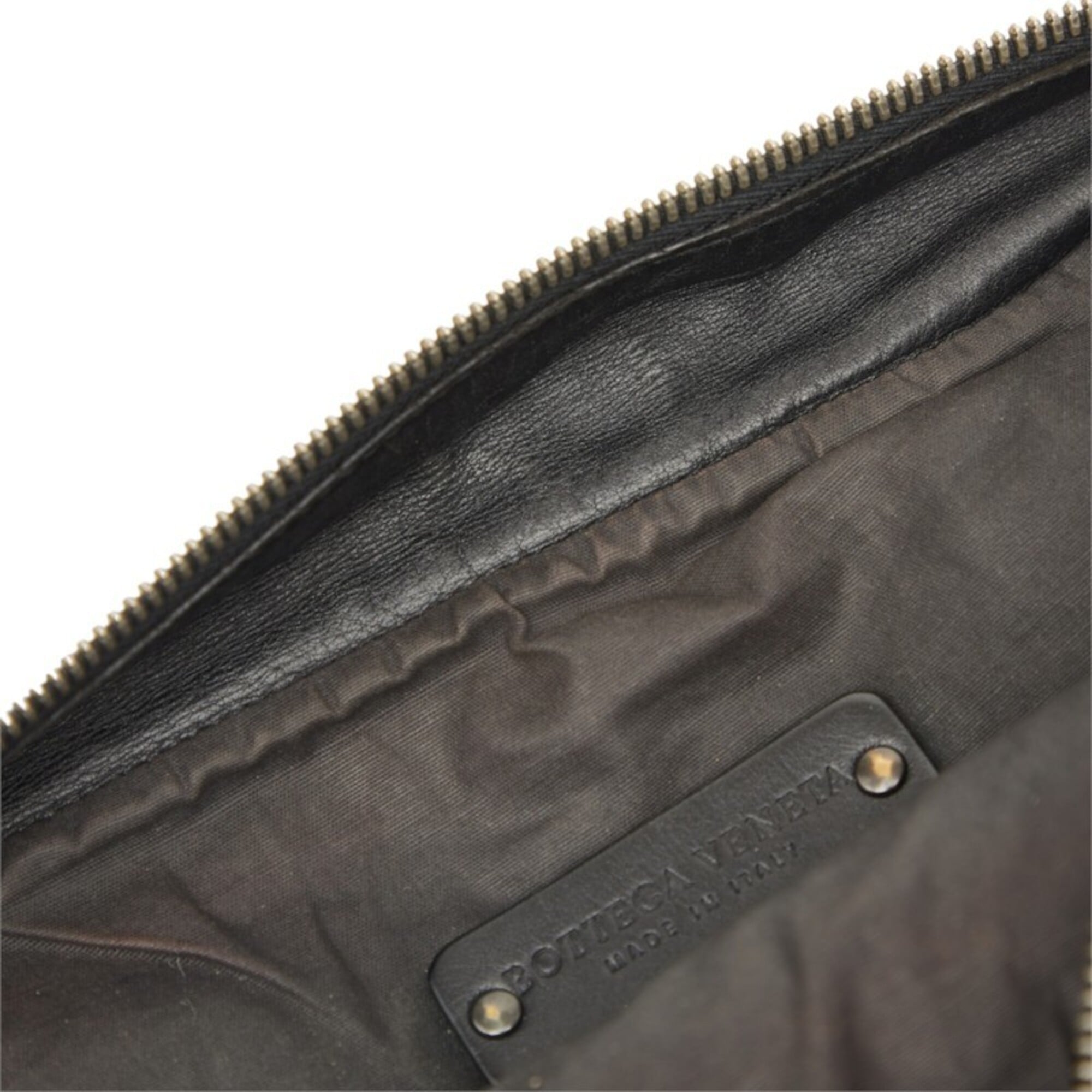 Bottega Veneta Black Leather Shoulder Bag (Pre-Owned)