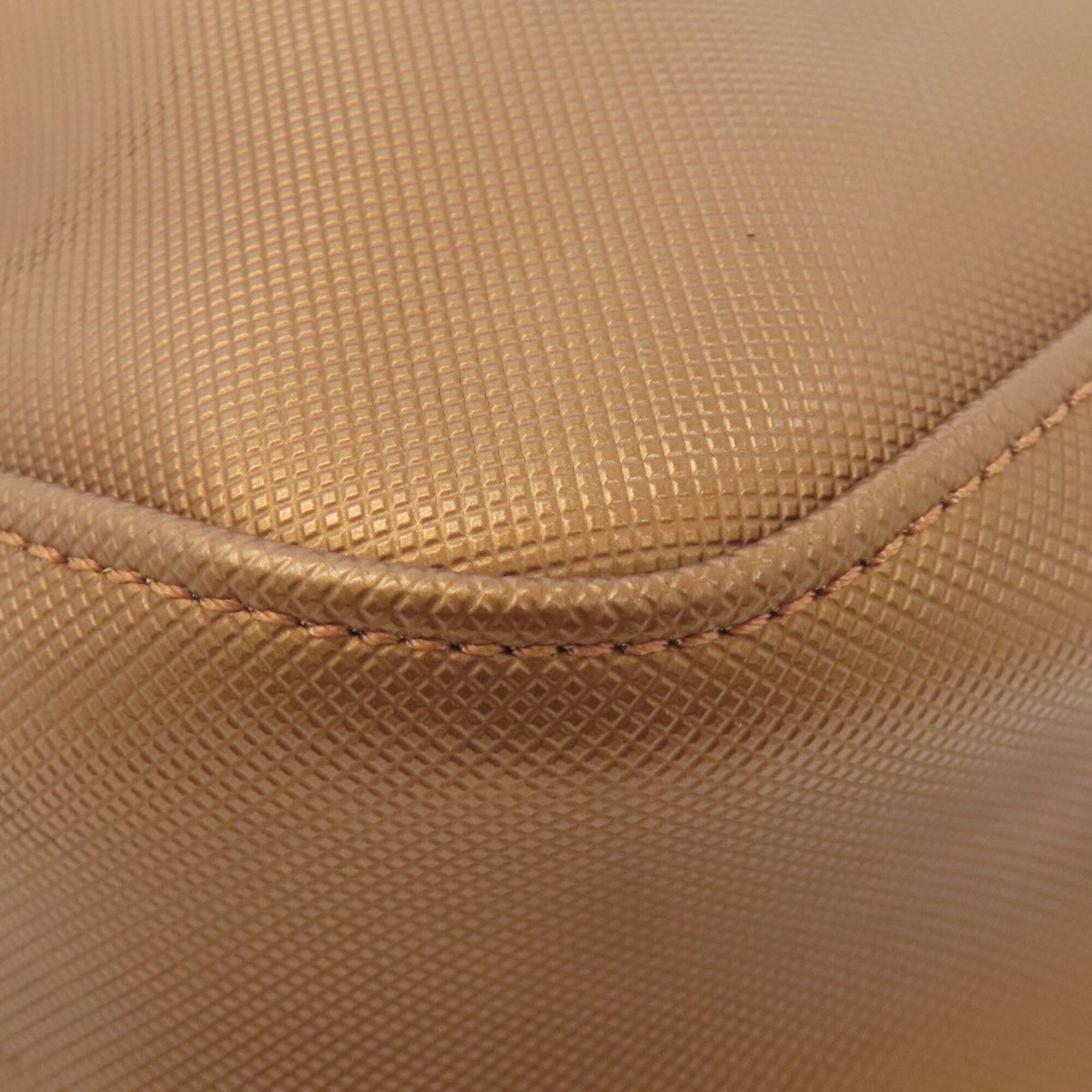 Longchamp Brown Light Blue Leather Shoulder Bag (Pre-Owned)
