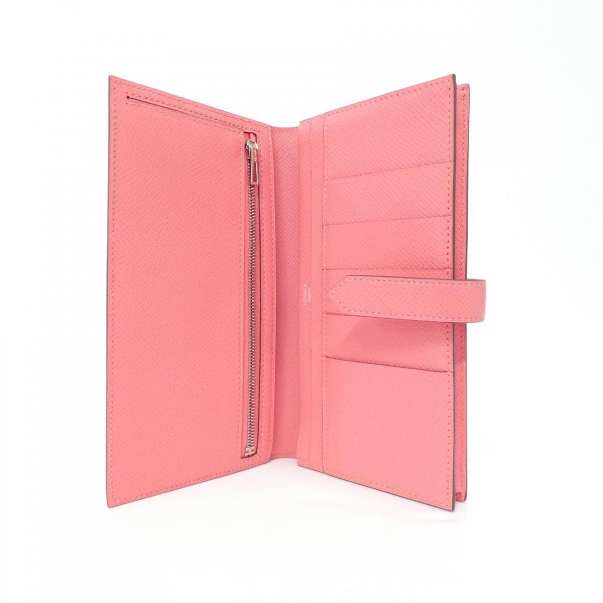 Hermes Rose Azalee Epsom Leather Long Wallet (Bi-Fold) (Pre-Owned)