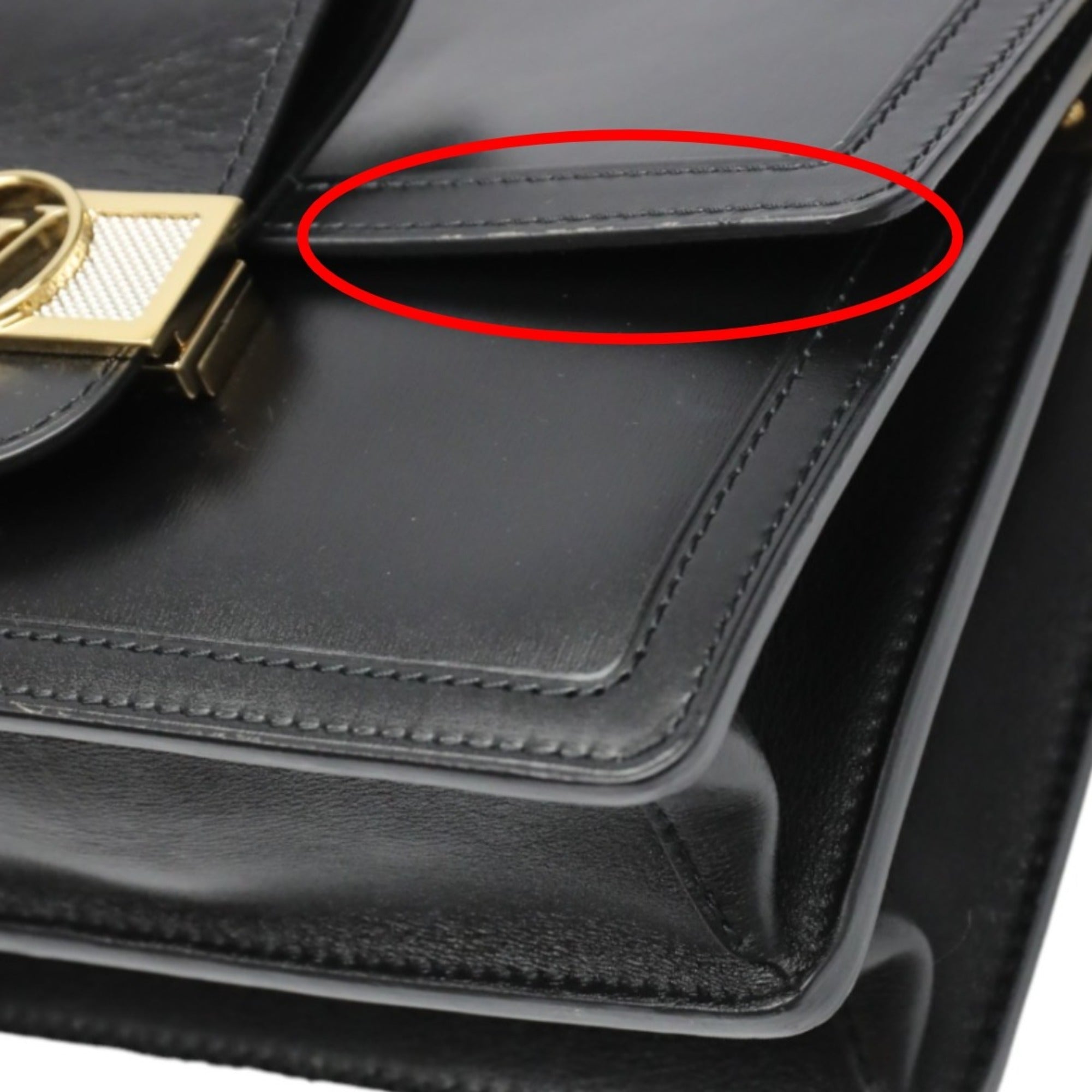 Louis Vuitton Black Noir Leather Shoulder Bag (Pre-Owned)