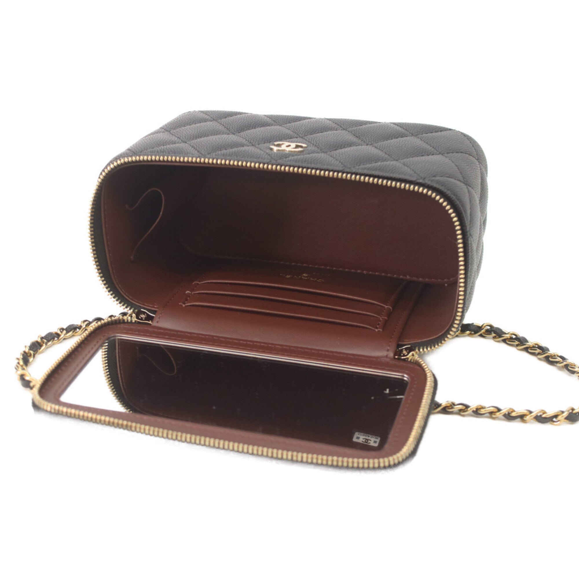 Chanel Black Grained Calfskin Shoulder Bag (Pre-Owned)