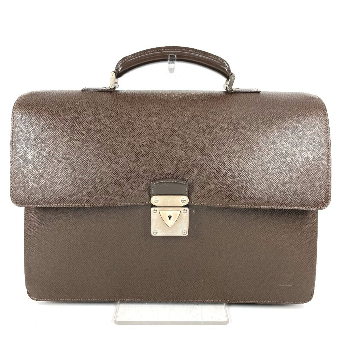 Louis Vuitton Brown Galle Grizzly Taiga Leather Briefcase Handbag Tote Bag (Pre-Owned)