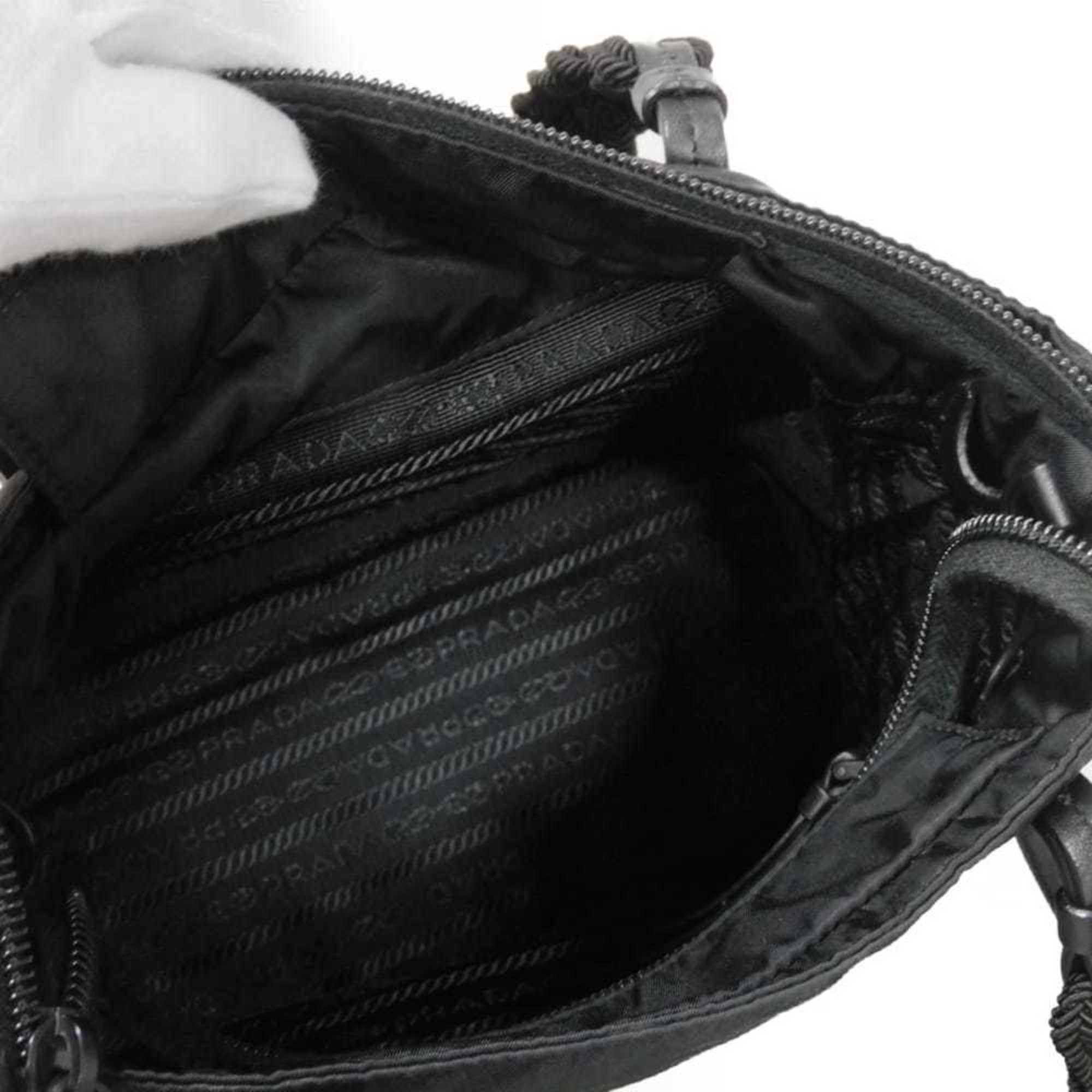 Prada Black Nero Nylon Shoulder Bag Tote Bag (Pre-Owned)