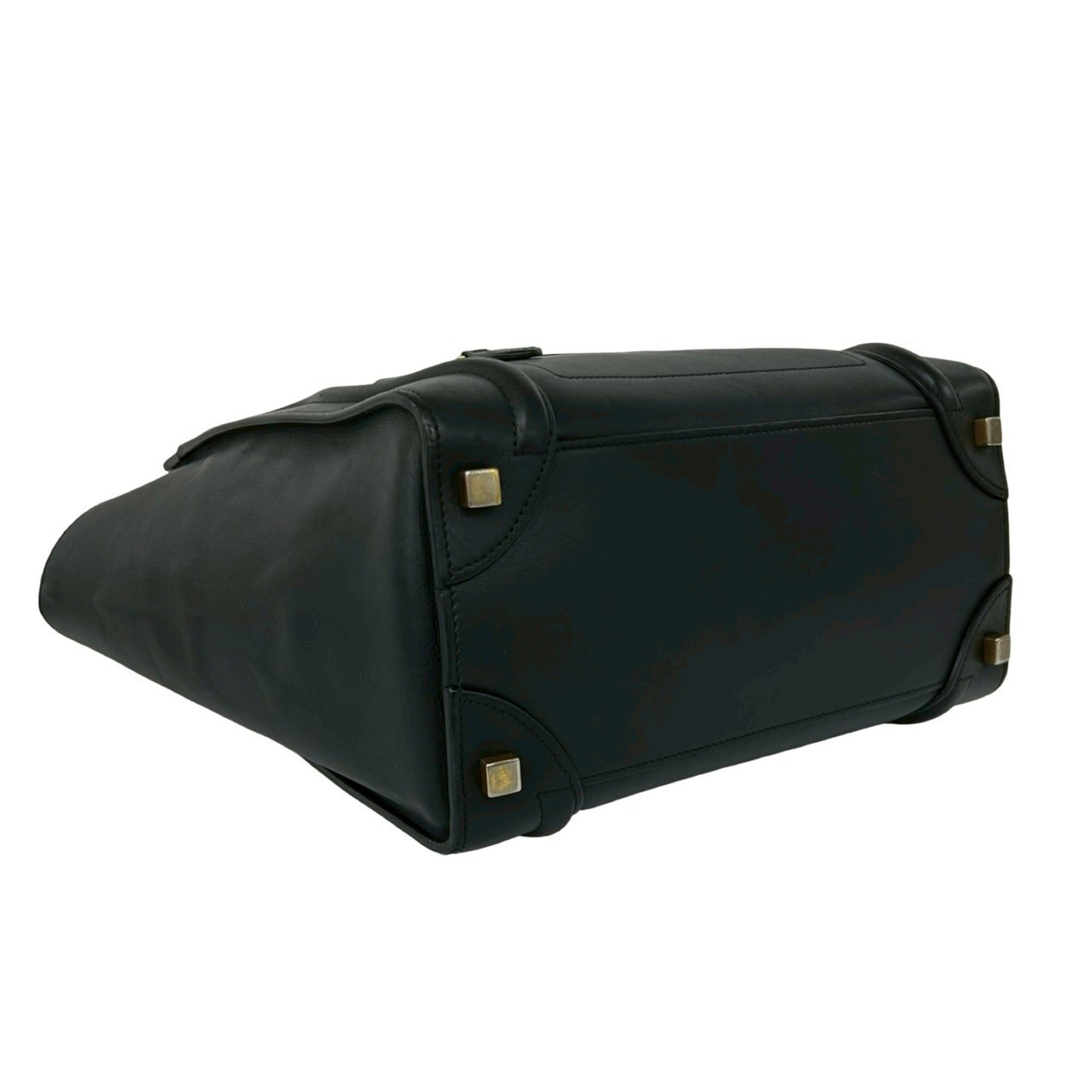 Celine Black Leather Handbag Tote Bag (Pre-Owned)