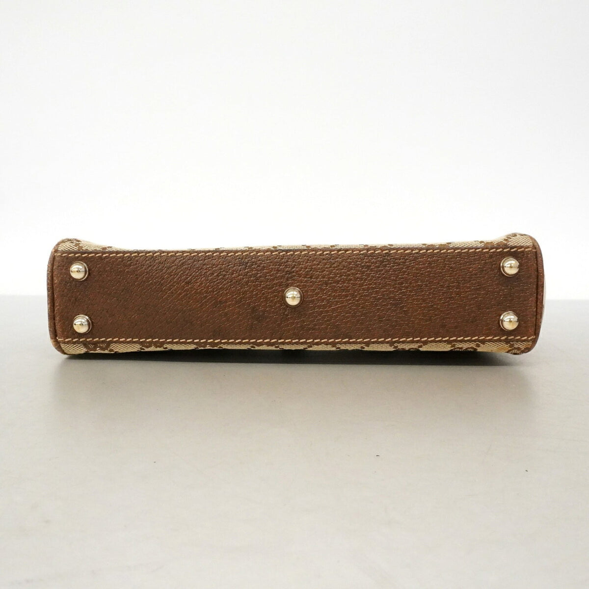 Gucci Brown Canvas Handbag (Pre-Owned)