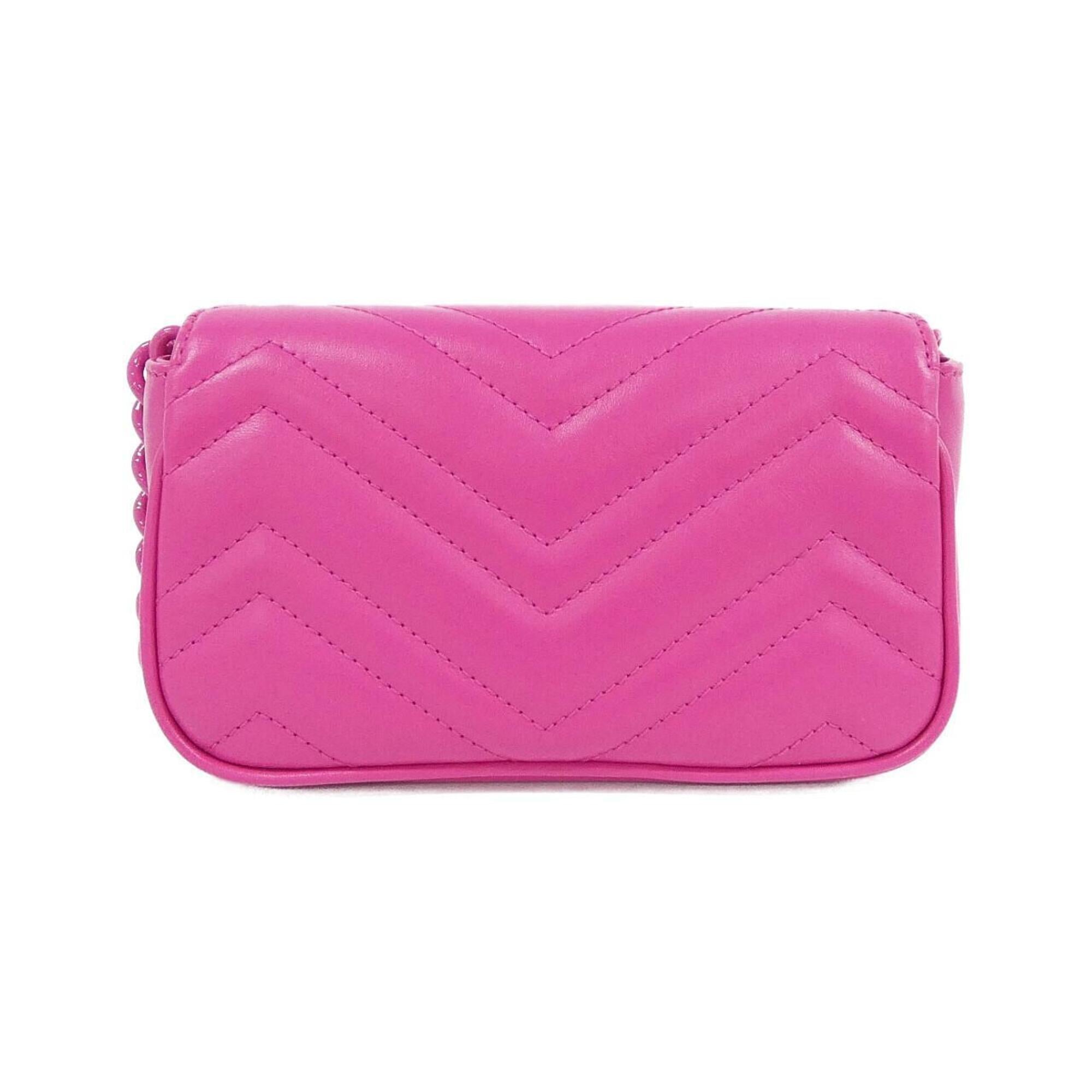Gucci Gg Marmont Pink Quilting Leather Fanny Pack (Pre-Owned)