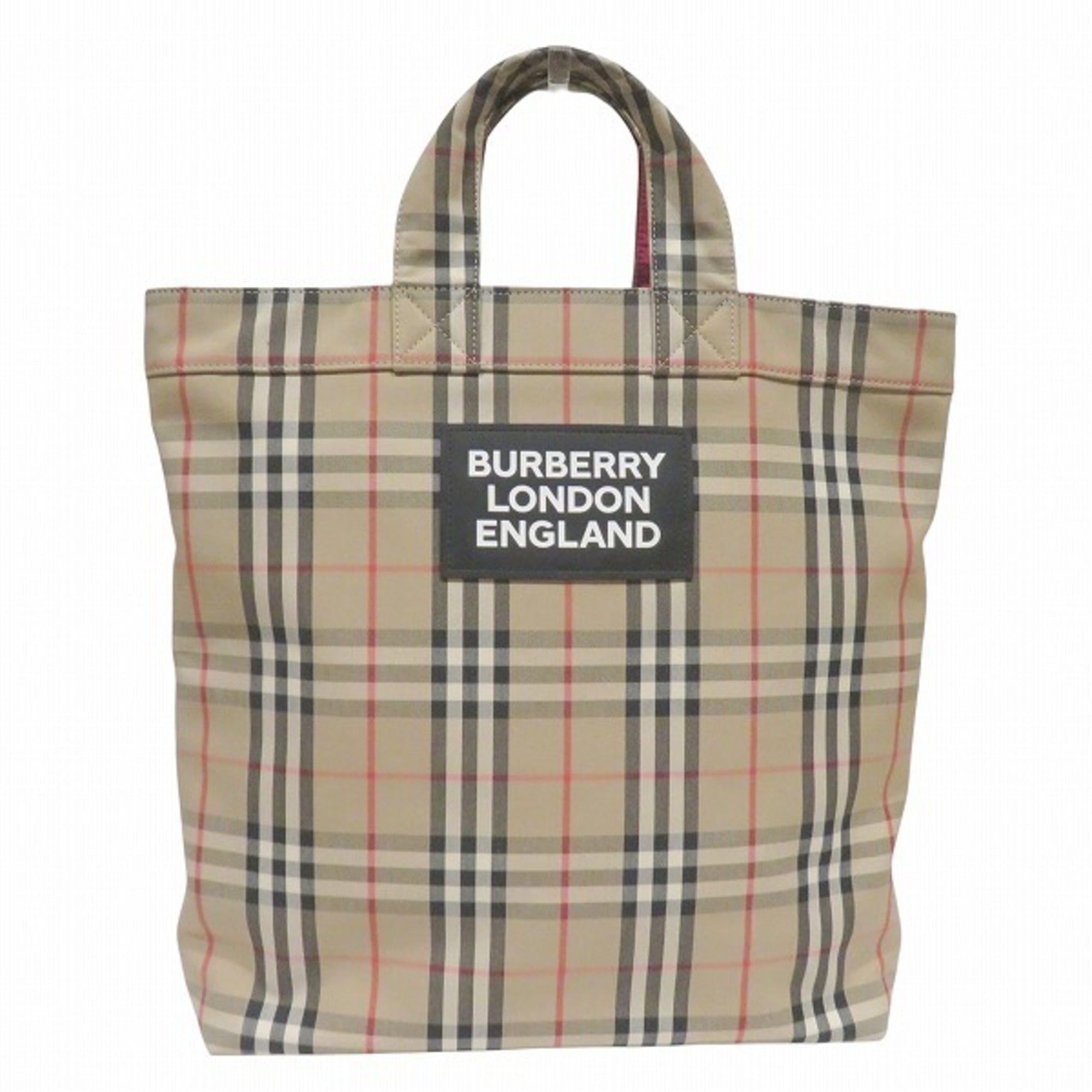 Burberry Beige Cotton Polyester Tote Bag (Pre-Owned)