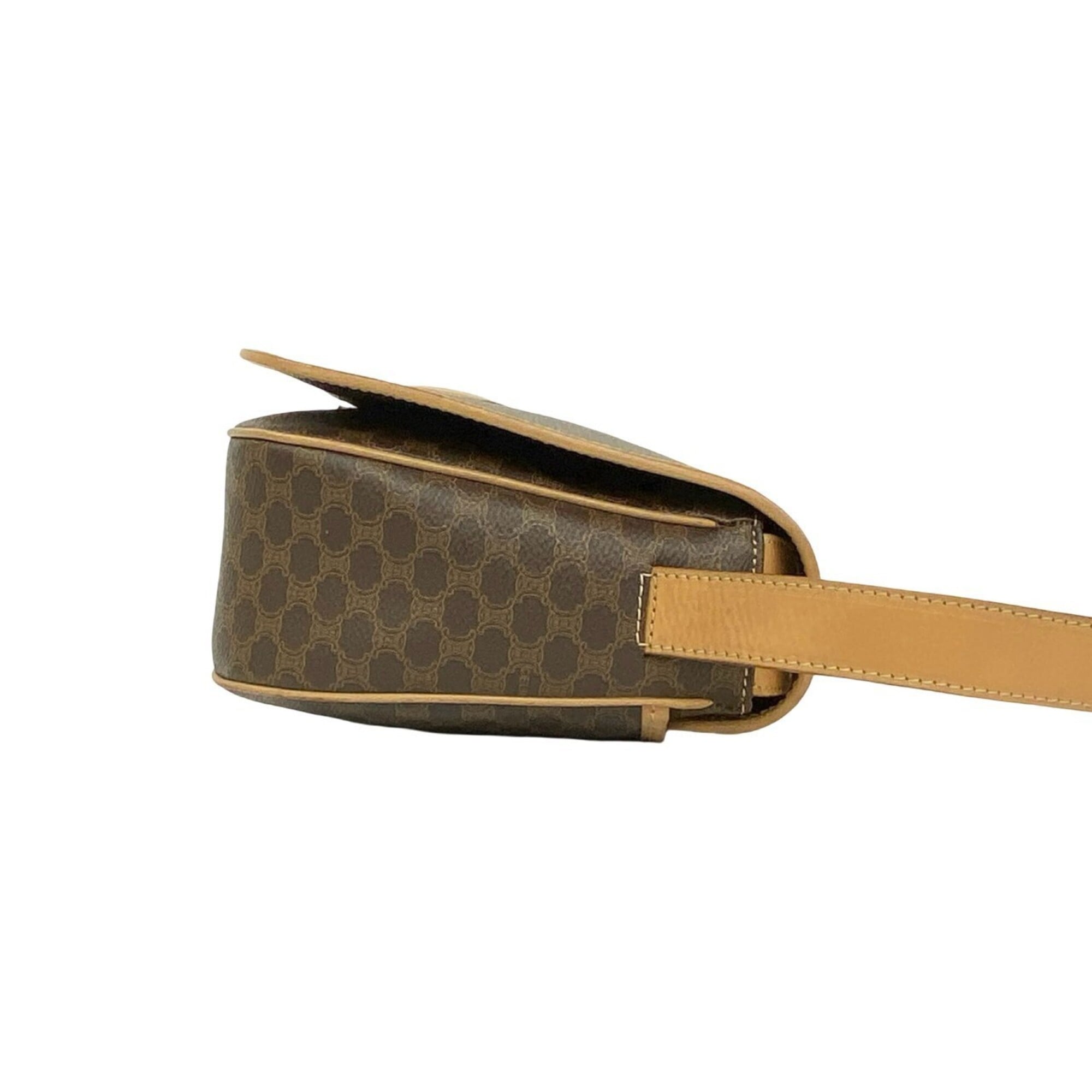 Celine Brown Leather Pvc Pochette Shoulder Bag (Pre-Owned)
