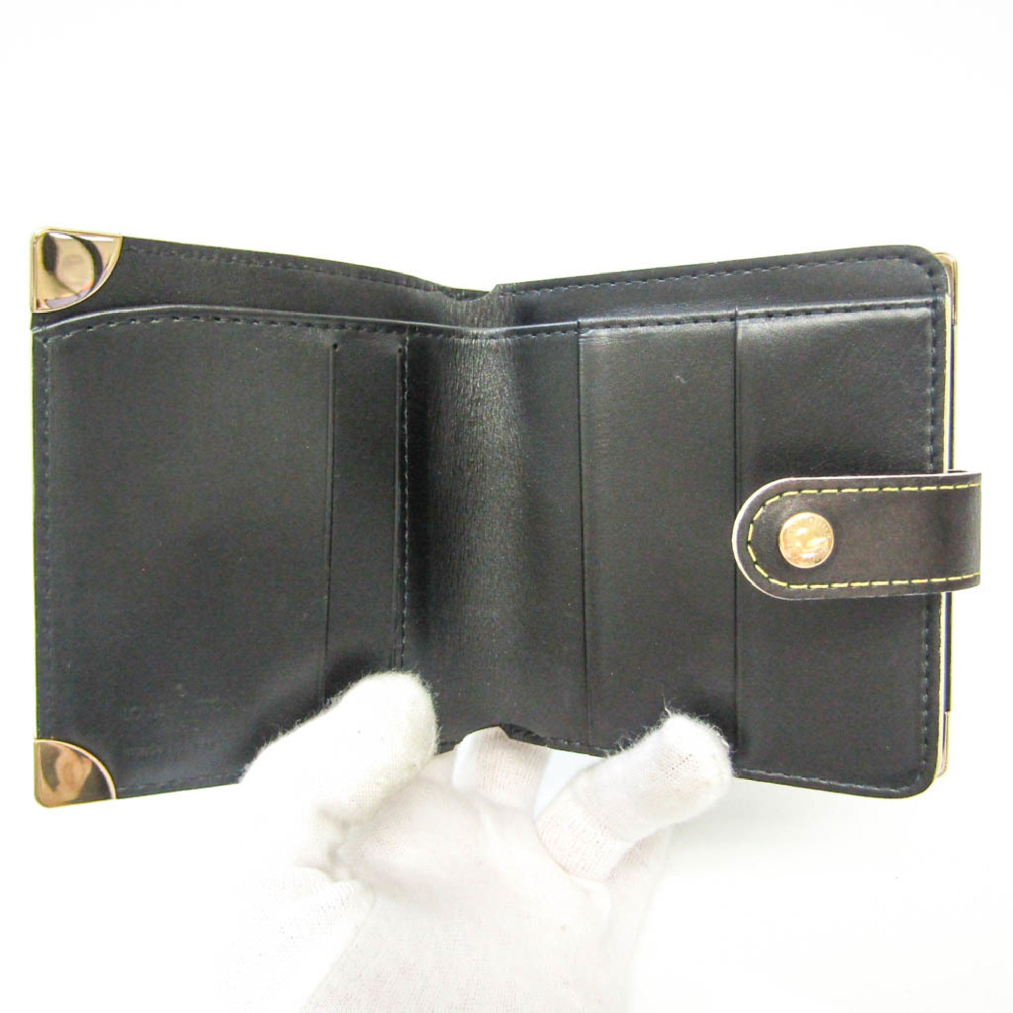 Louis Vuitton Suhali Noir Suhali Leather Wallet (Bi-Fold) (Pre-Owned)