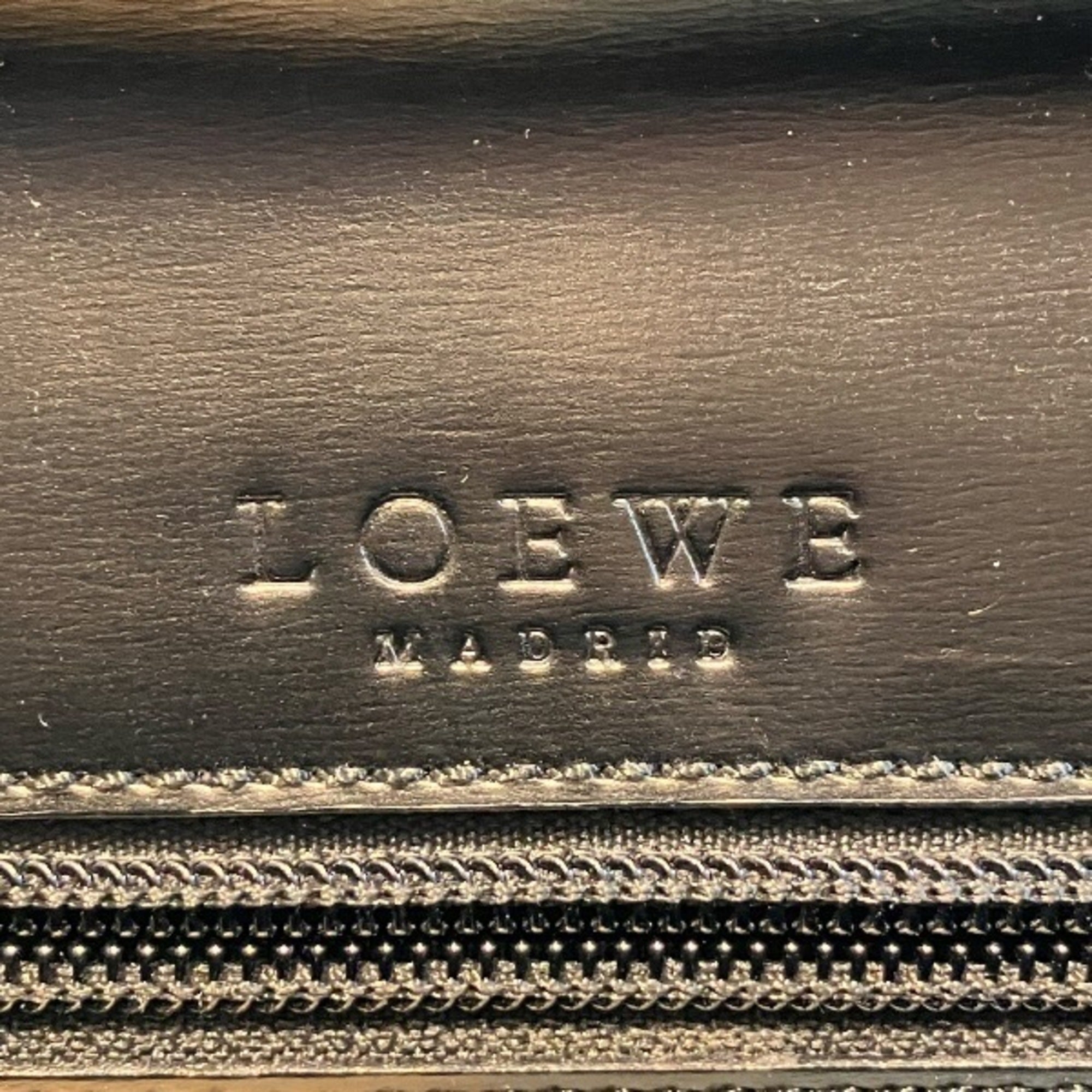 Loewe Black Leather Briefcase Handbag (Pre-Owned)